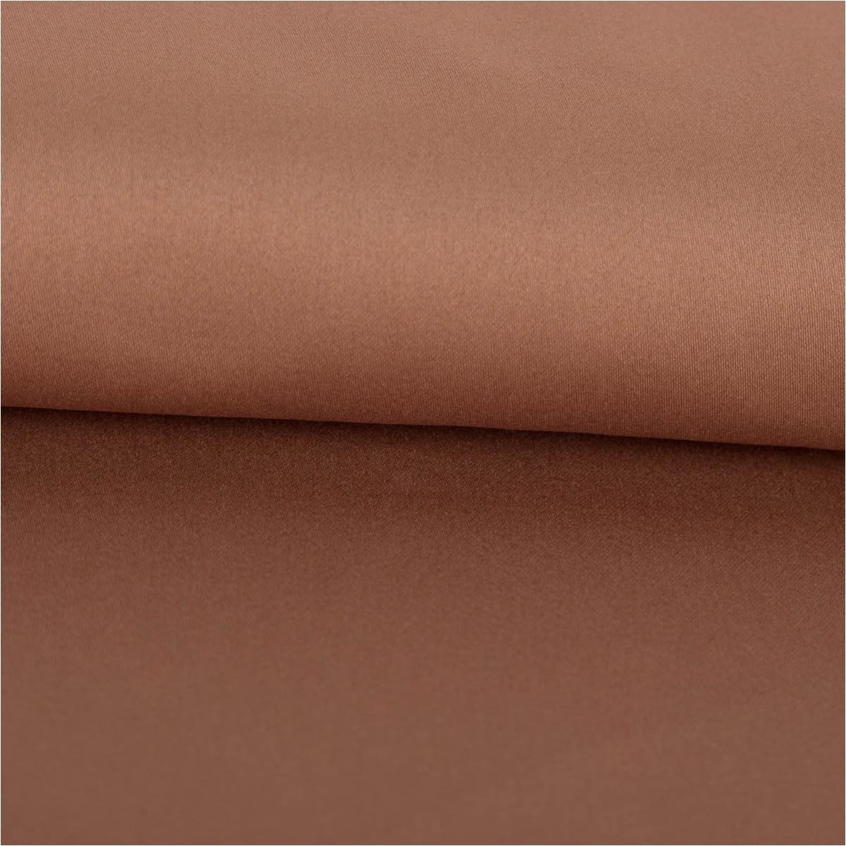SCHÖNER LEBEN. Stoff Baumwollstoff Meterware Satin Spandex zimt 146cm cinnamon, pflegeleicht