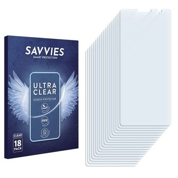 Savvies Schutzfolie für Nokia 7 Plus, Displayschutzfolie, 18 Stück, Folie klar