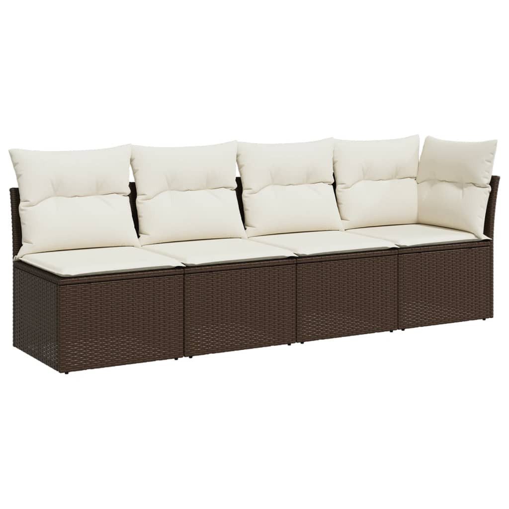 vidaXL Loungesofa Gartensofa mit Kissen 4-Sitzer günstig online kaufen