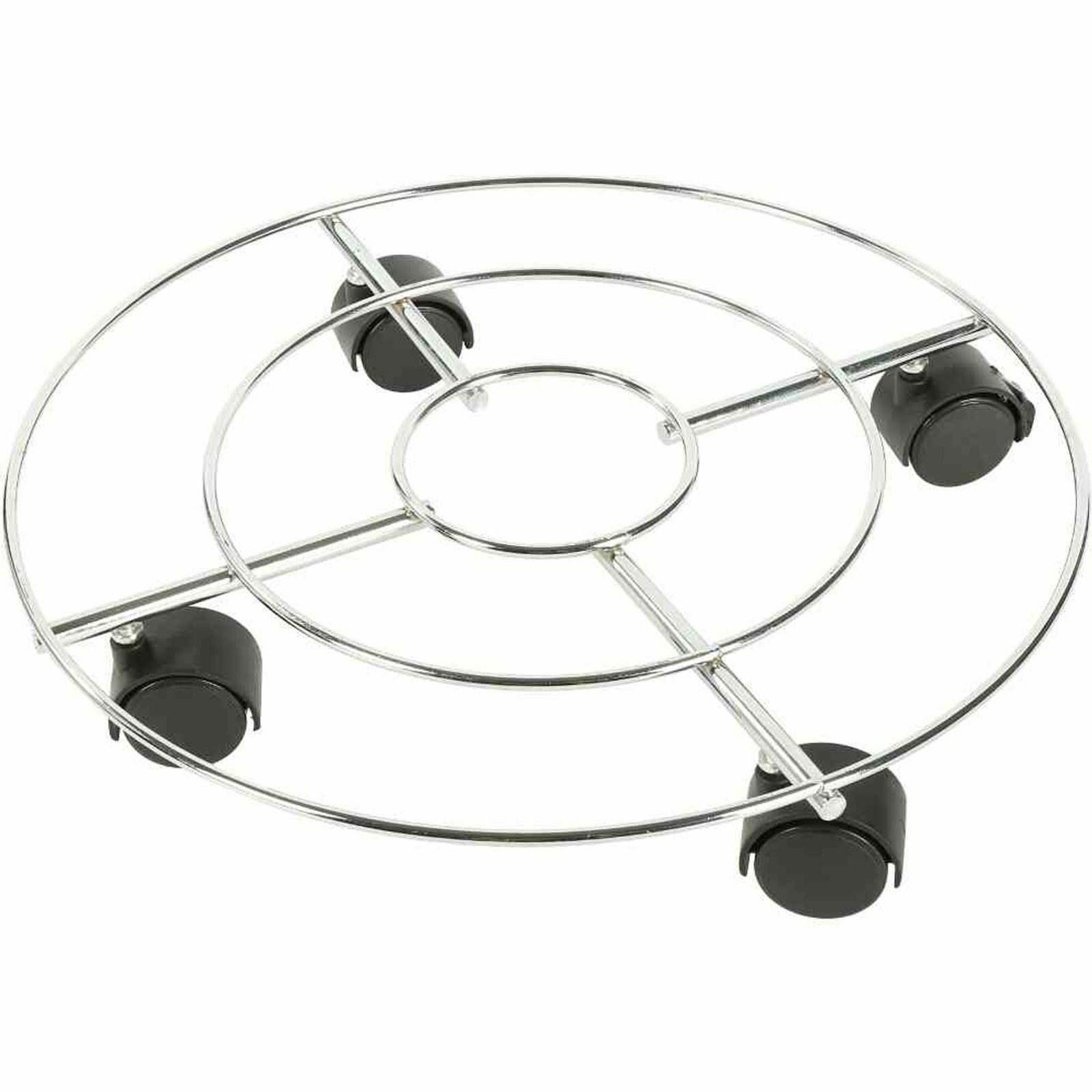 Siena Garden Pflanzenroller Pflanzenroller Chrom, Ø 35 cm, silber Tragkraft: 60 kg