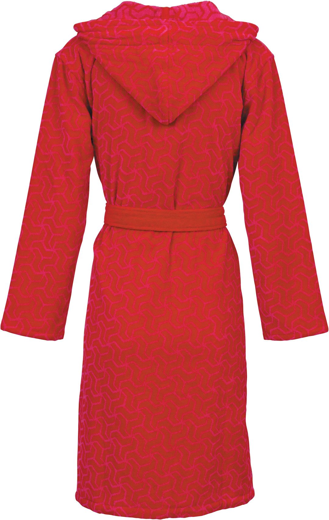 Carl Ross Damenbademantel Velours, Kurzform, Velours, Kapuze, Gürtel, Kapuze