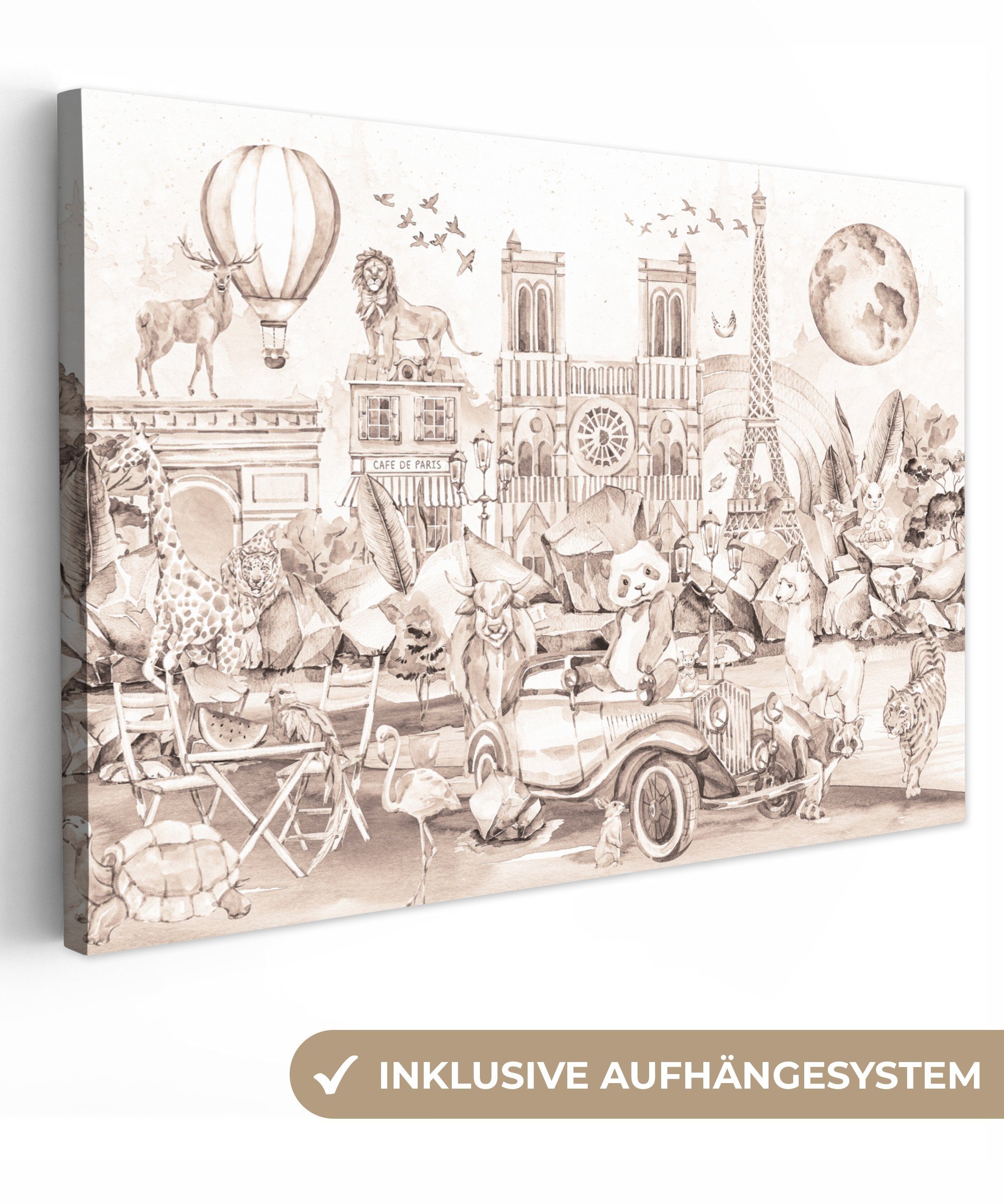 OneMillionCanvasses® Leinwandbild Kinder - Paris - günstig online kaufen
