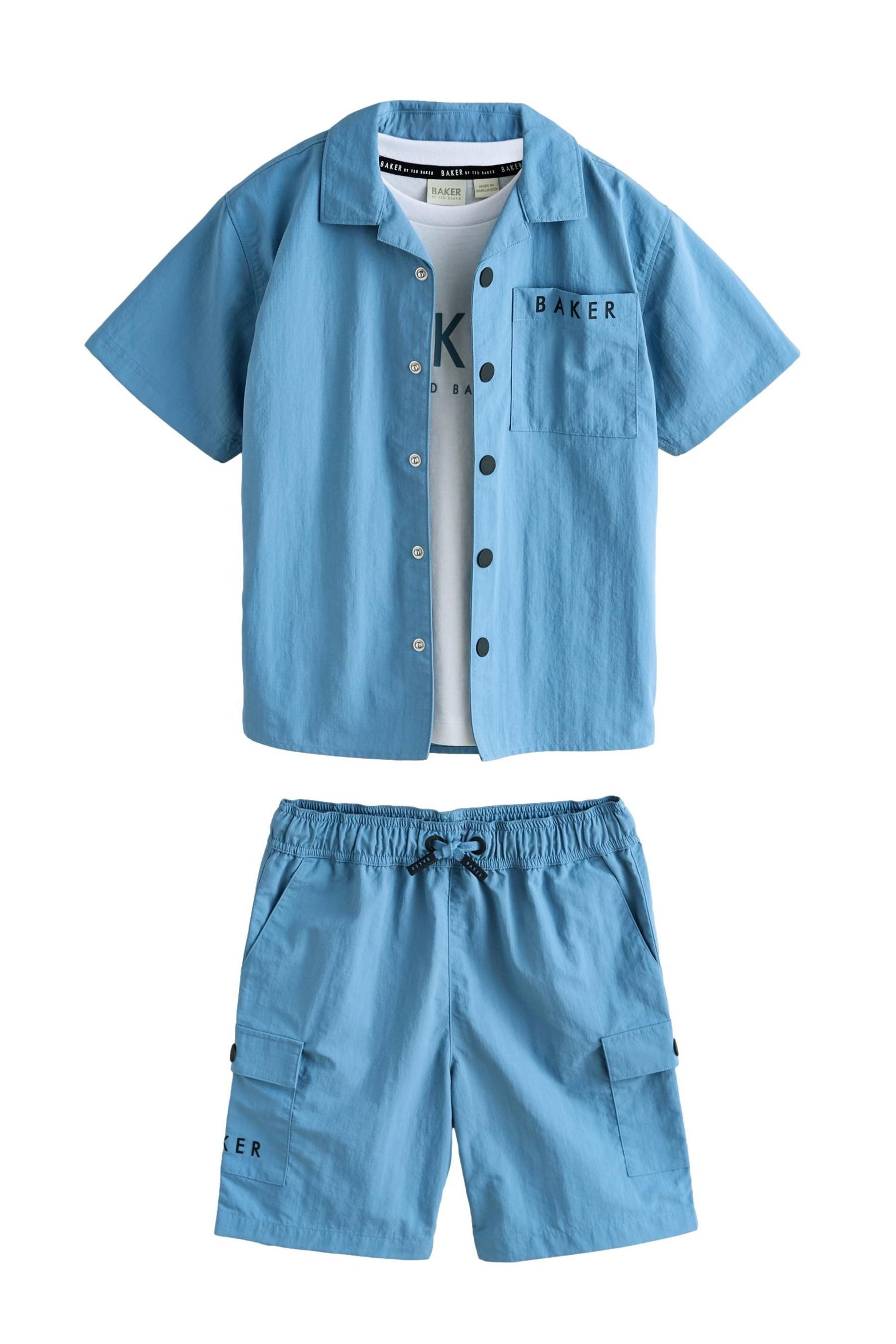 Baker by Ted Baker Shirt & Shorts Baker by Ted Baker Set mit Hemd, T-Shirt + Shorts (3-tlg)