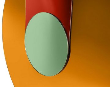 Casa Padrino Spiegel Designer Spiegel Mehrfarbig Ø 120 cm - Garderobenspiegel - Runder Wohnzimmer Wandspiegel - Designer Möbel - Luxus Qualität