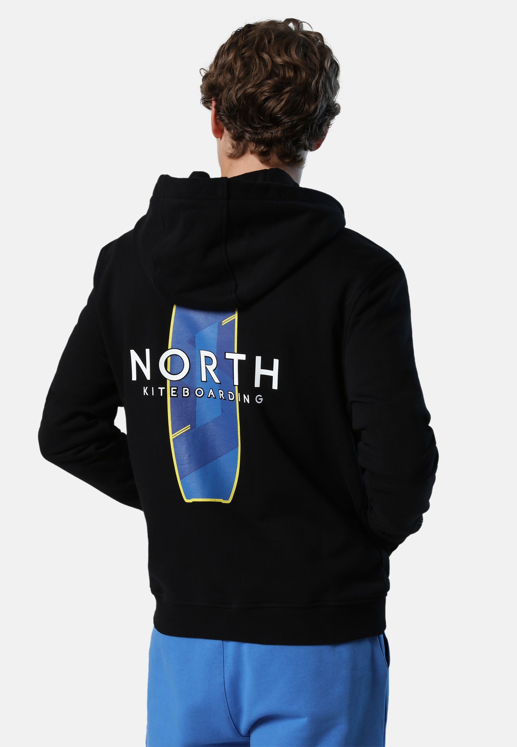 Hoodie North BLACK zip Fleecepullover sweatshirt MILKY Sails kite full