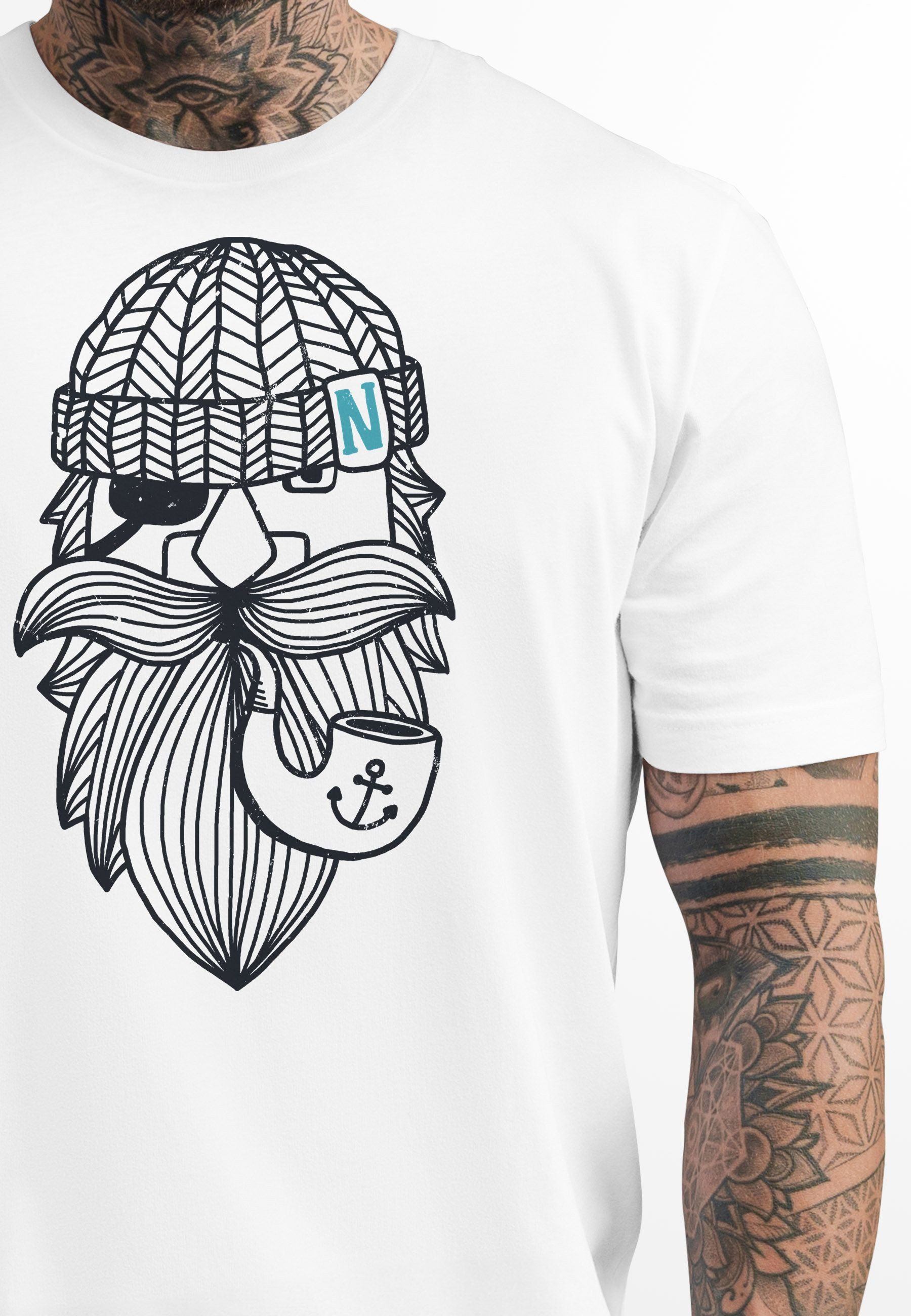Neverless Print-Shirt Herren T-Shirt Printshirt Seemann günstig online kaufen