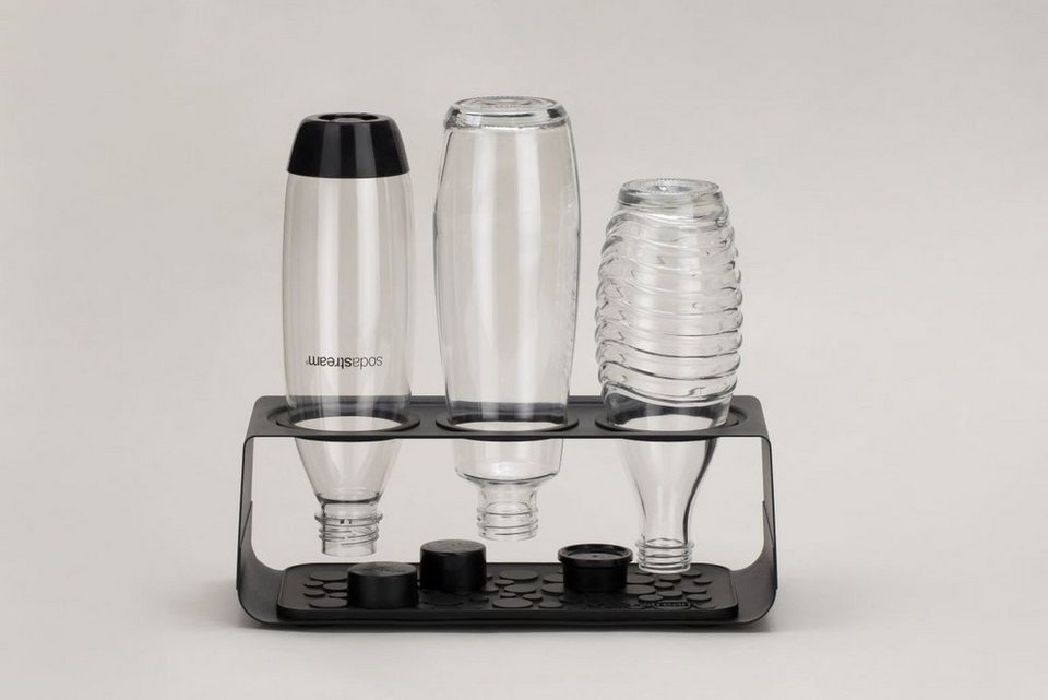 SodaStream Wassersprudler Sodastream Flaschenabtropfhalter schwarz,  Kompatibel mit SodaStream Flaschen