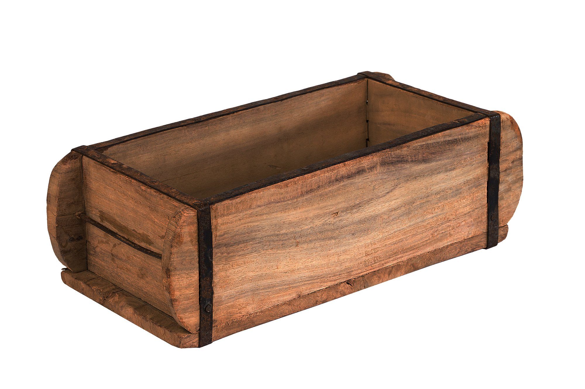 Holzkiste Alte Ziegelform 32x15x10cm Ein-Kammer Vintage Holz-Deko Shabby