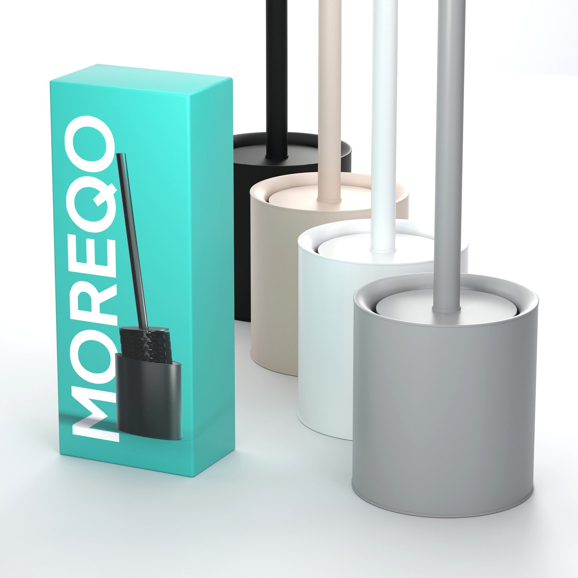 SAVEGA WC-Reinigungsbürste MOREQO - Design Toilettenbürste, Gästewc, Toilette, Badezimmer, (Packung, 2-tlg)
