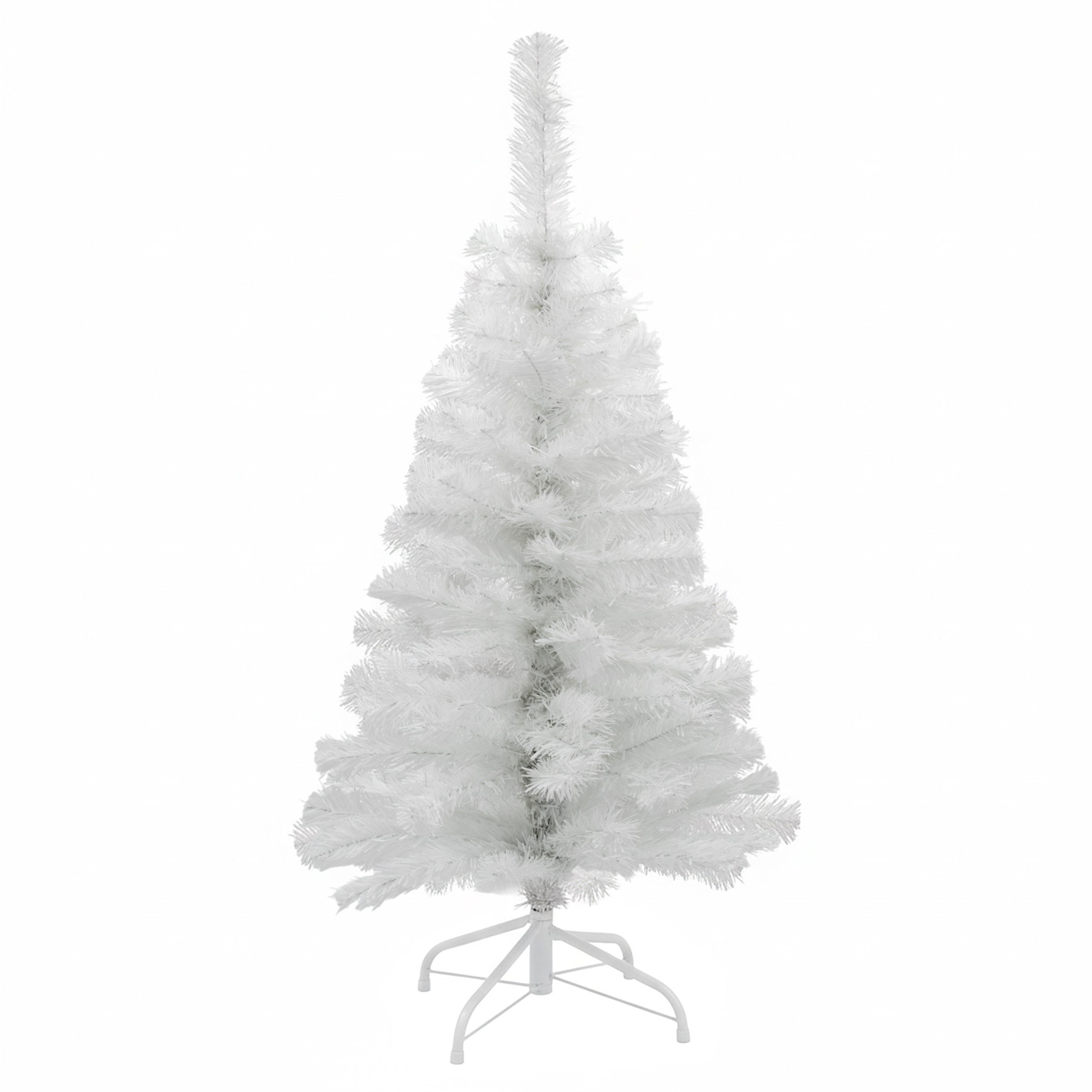 Spetebo Künstlicher Weihnachtsbaum Künstlicher Weihnachtsbaum klein - 90 cm / weiß, Kunstbaum, Kunst Tannenbaum Christbaum inklusive Baumständer