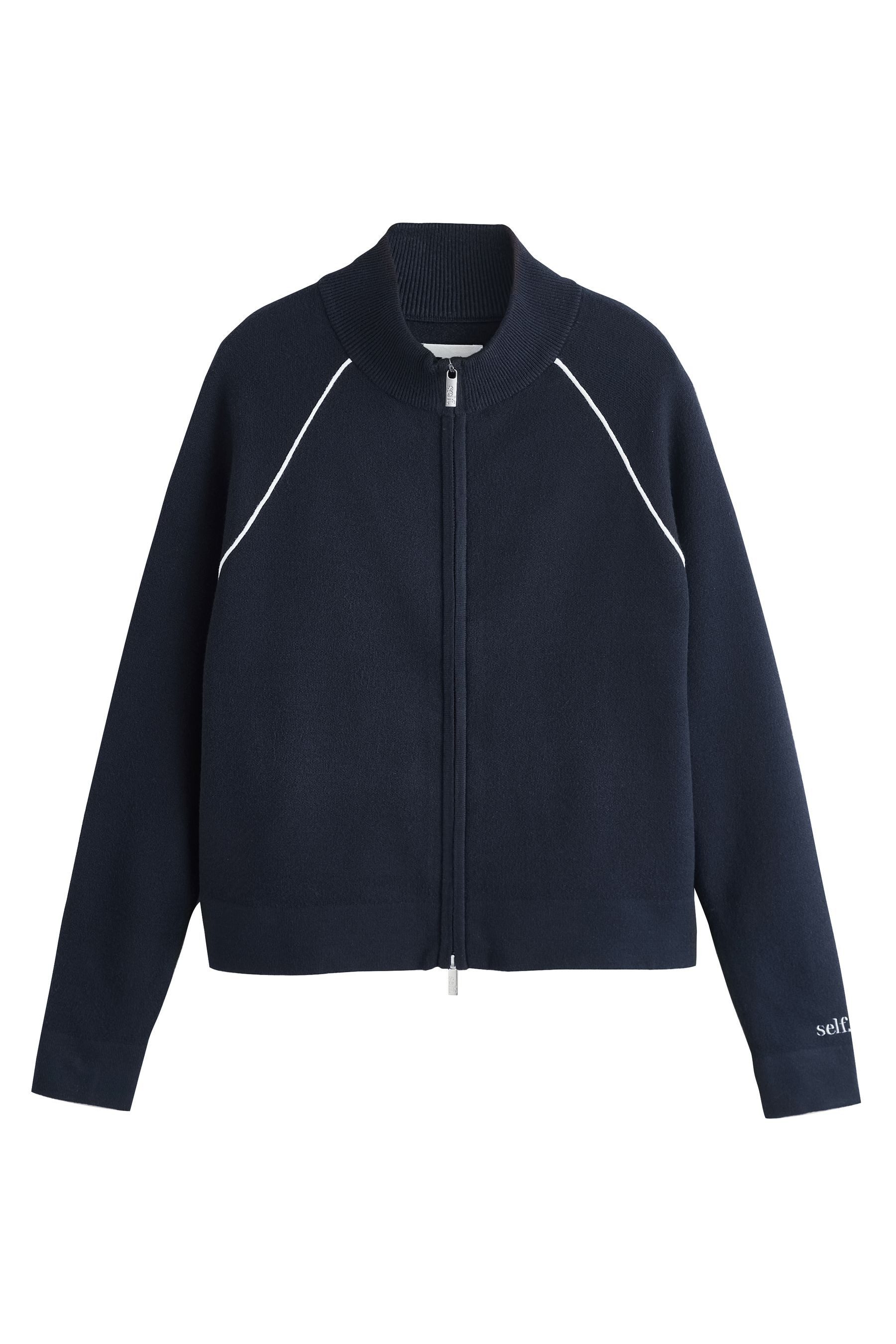 Sweater Self. Sweat-Top mit durchgehendem Reißverschluss