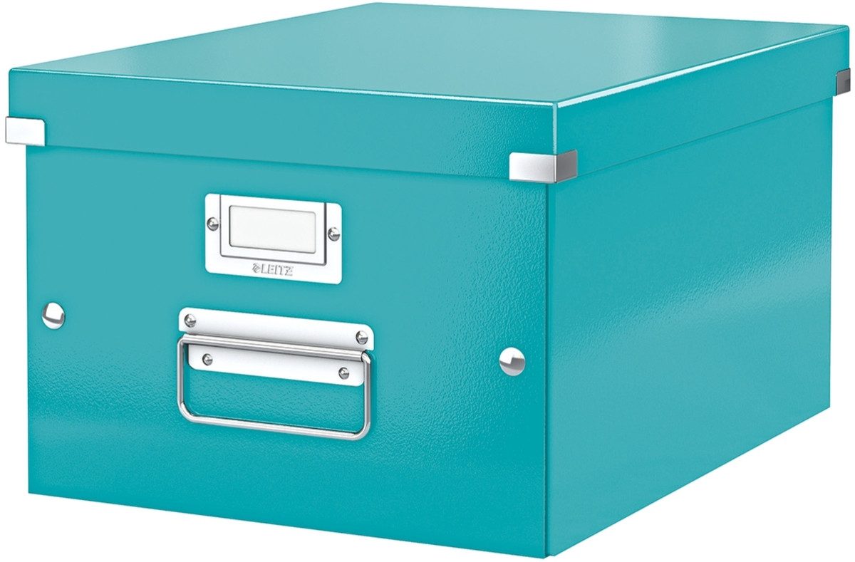Aufbewahrungsbox Ablagebox Click & Store A4 eisblau.