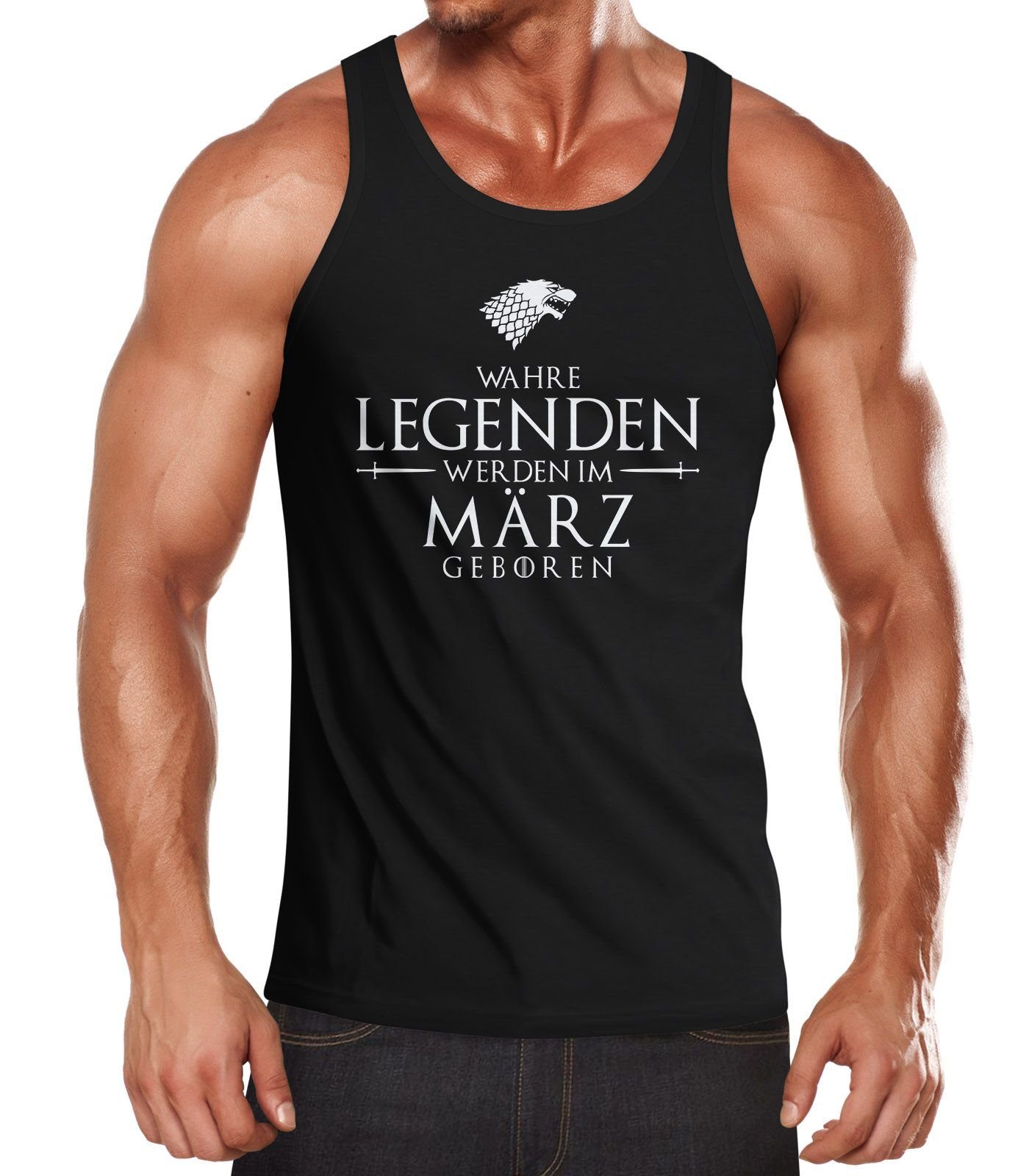 MoonWorks Tanktop Herren Tanktop Wahre Legenden günstig online kaufen