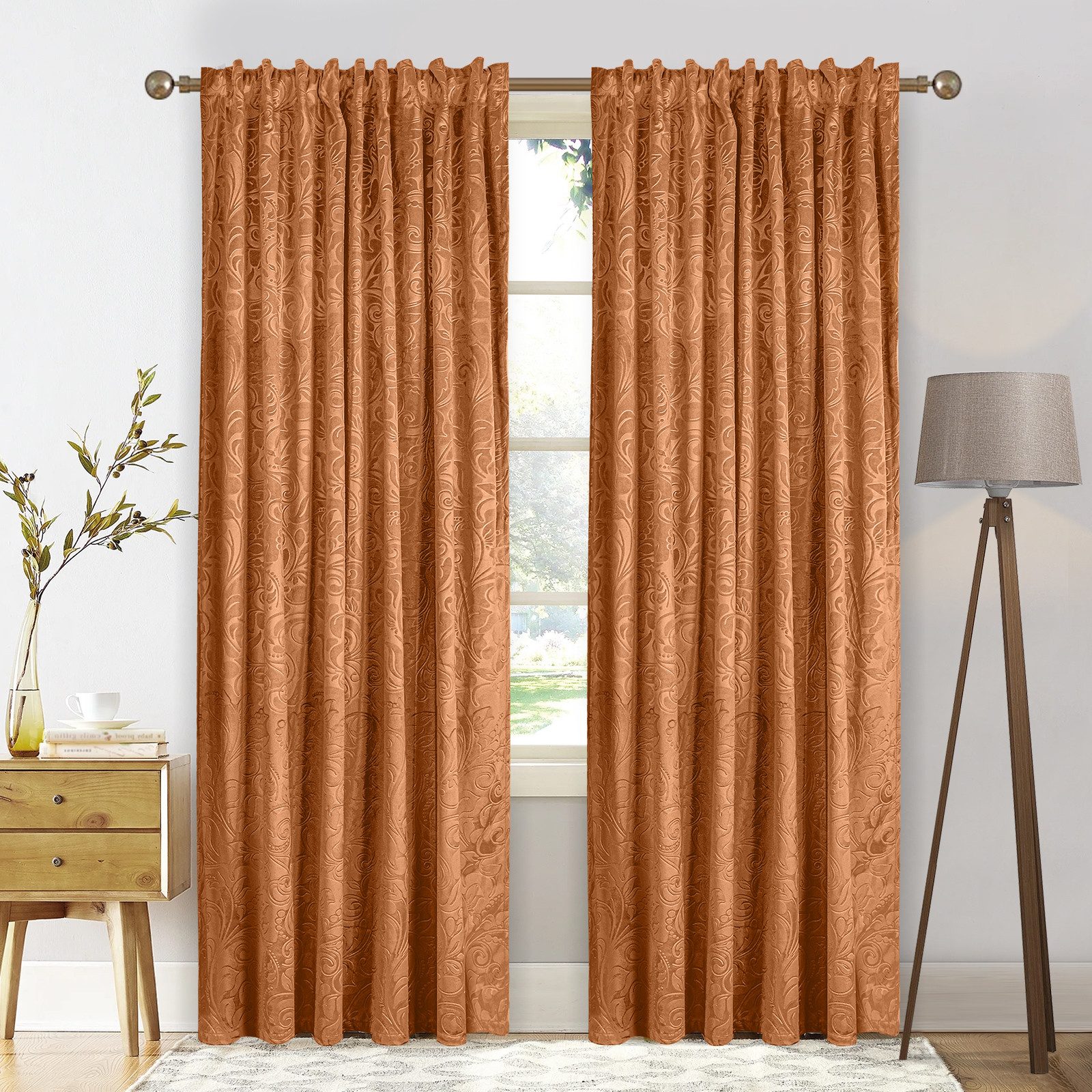 BTTO V&G Vorhang Gardinen Blickdicht Vorhang Samt Velvet Kräuselband (2 St), blickdicht, Vorhang Wohnzimmer – Bild 3 von 5