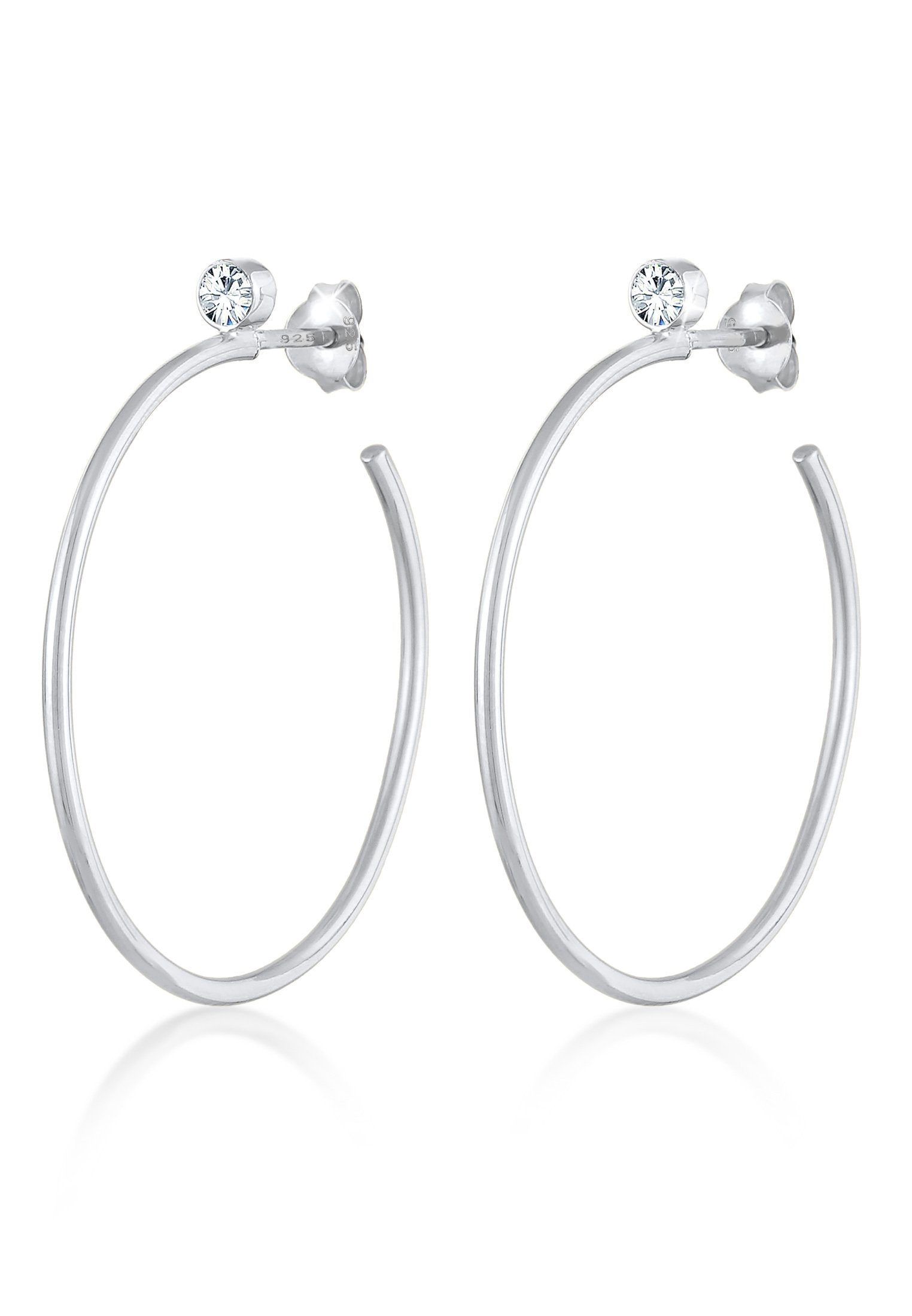 Elli Premium Paar Creolen Creolen Stecker 925 Silber, mit Kristallen von Sw günstig online kaufen