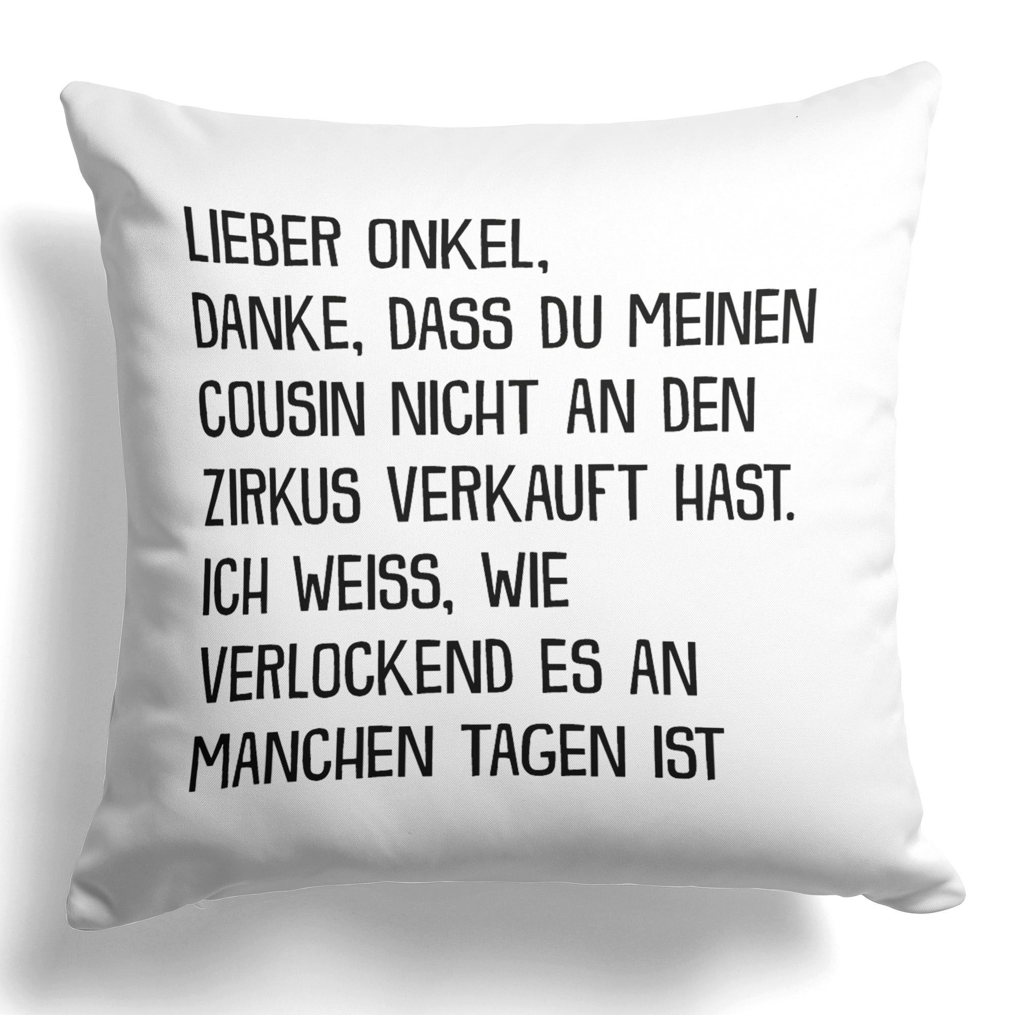 Dekokissen Bester Onkel Geschenk Geburtstag Weihnachten Männer von Nichte Neffe