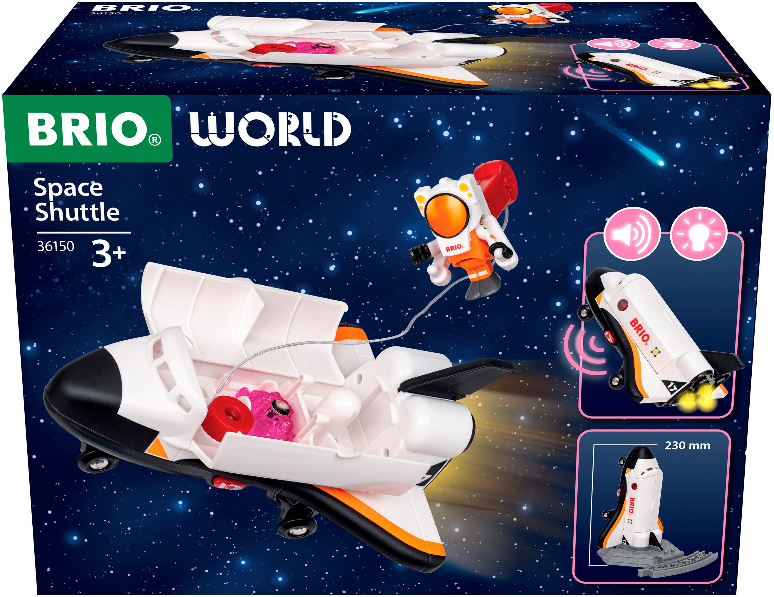 BRIO® Spielzeug-Flugrakete BRIO® WORLD, Space Shuttle (36150), mit Licht und Sound