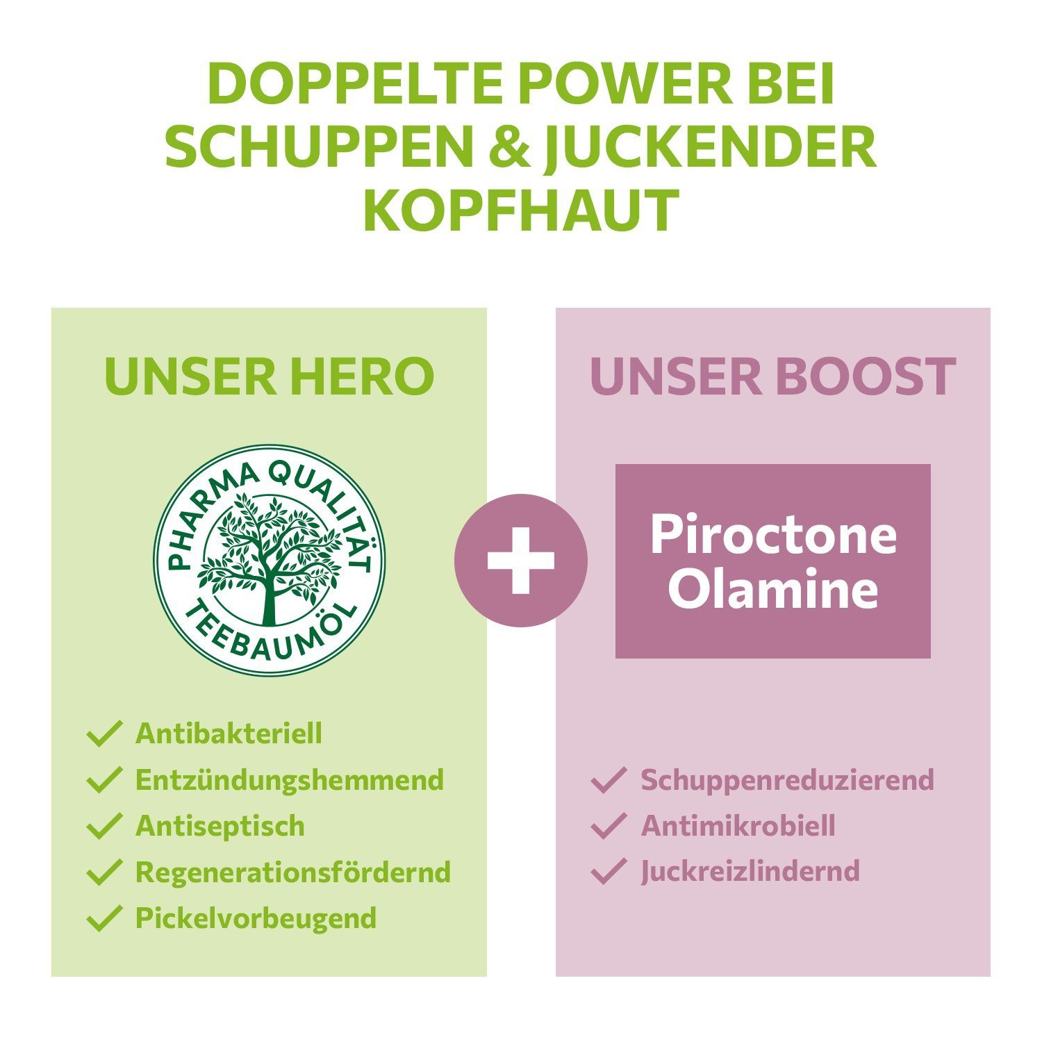 Linderung 2x Teebaumöl Tonikum Juckreiz alkmene 100% 2-tlg. bestätigt vegan, Haarwasser Kopfhaut