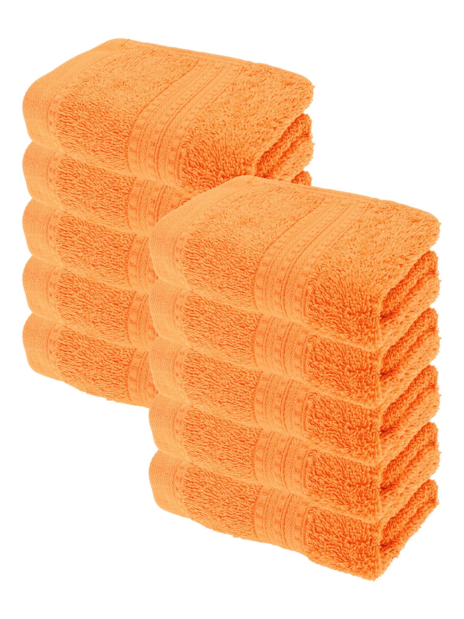 Julie Julsen Handtücher 10-Handtücher-Orange, Bio-Baumwolle (10-St) günstig online kaufen
