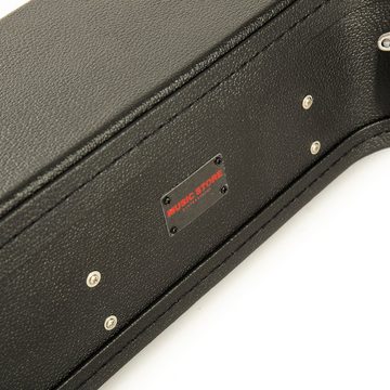 MUSIC STORE Gitarrentasche (Eco Case Dreadnought, Koffer für Westerngitarren, Schwarzer Tolex-Bezug, Gepolstertes Innenfutter, Zubehörfach, 110 cm Innenlänge, Perfekter Schutz für Westerngitarre), Eco Case Dreadnought, Koffer für Westerngitarren, Schwarzer Tolex-Bez