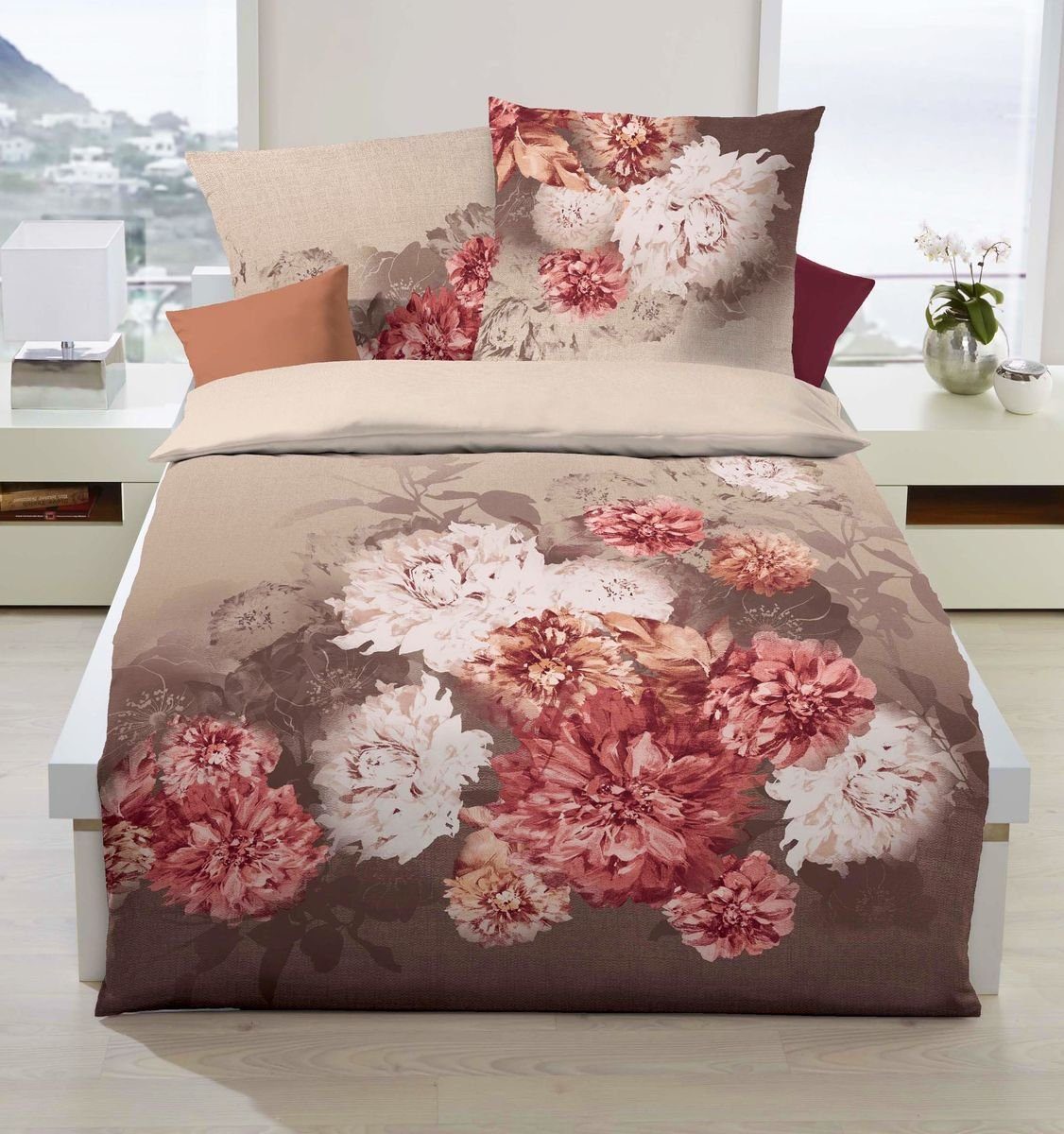 Kaeppel Bettwäsche Kaeppel Mako Satin Bettwäsche 2 tlg. 135x200cm Flamenco günstig online kaufen