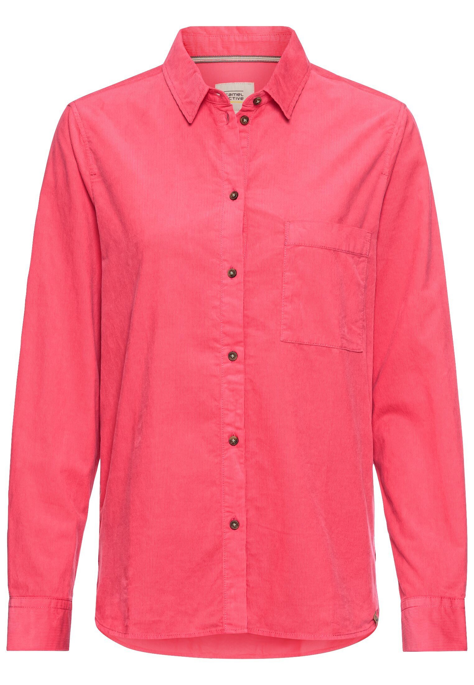 camel active Langarmbluse Cordbluse mit Brusttasche günstig online kaufen