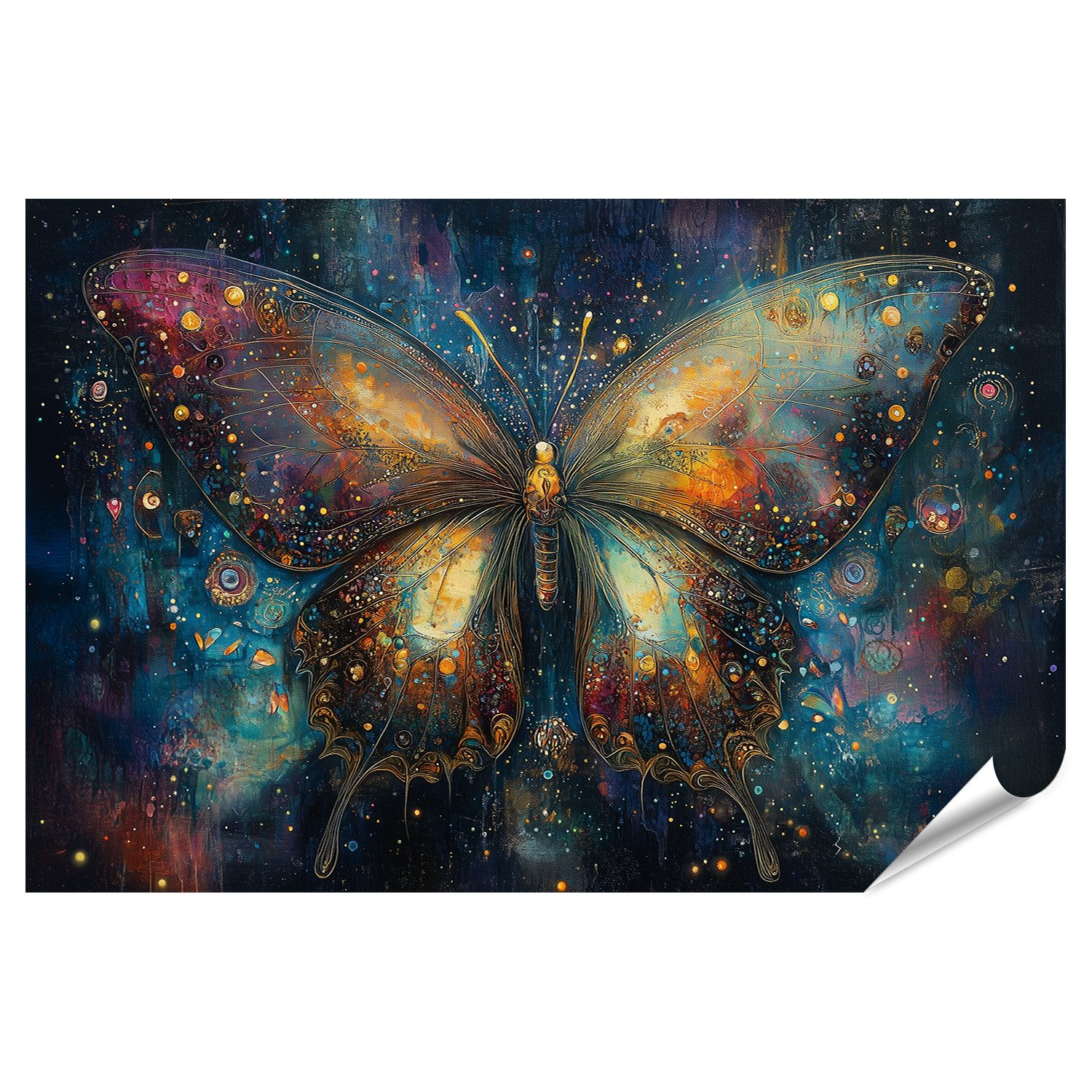 Poster Dankbarkeit als mystischer Schmetterling