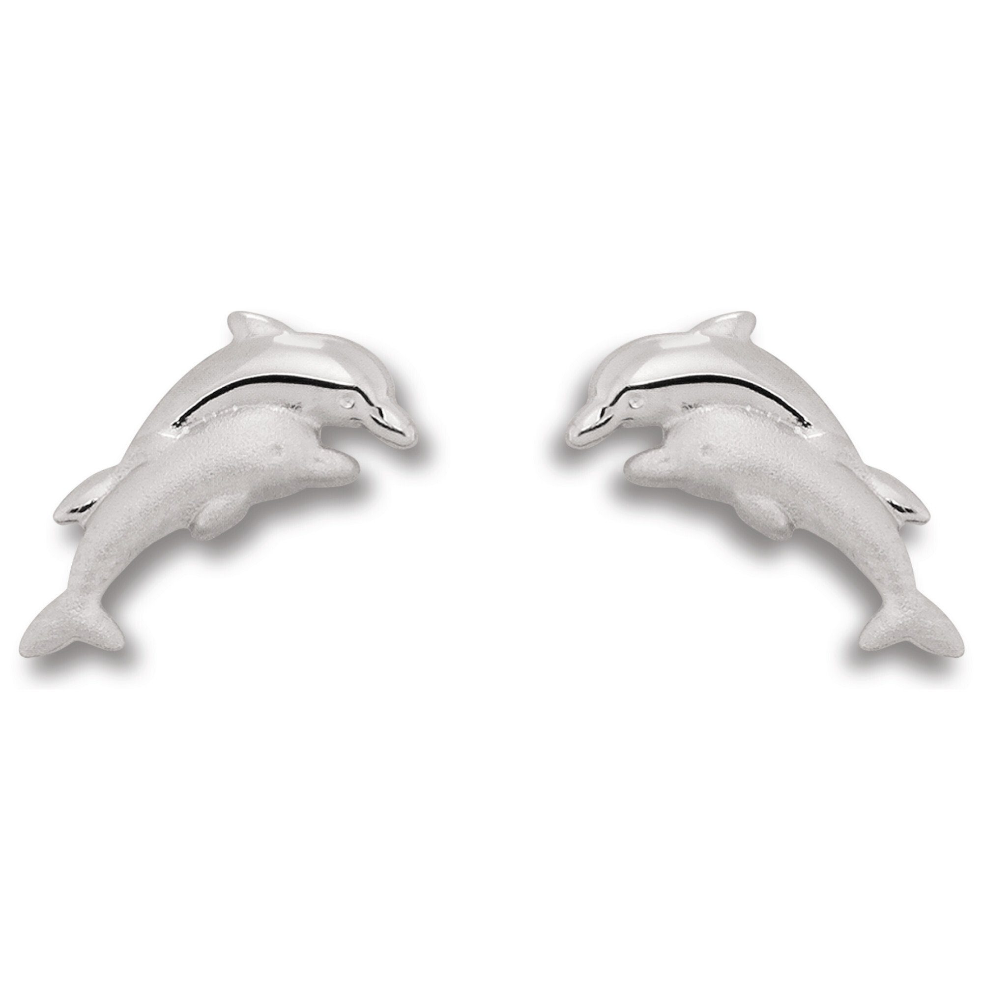 ONE ELEMENT Paar Ohrhänger Delfin Ohrringe Ohrstecker aus 925 Silber, Ausdruck von Individualität – dezent, bedeutungsvoll, nah am Herzen