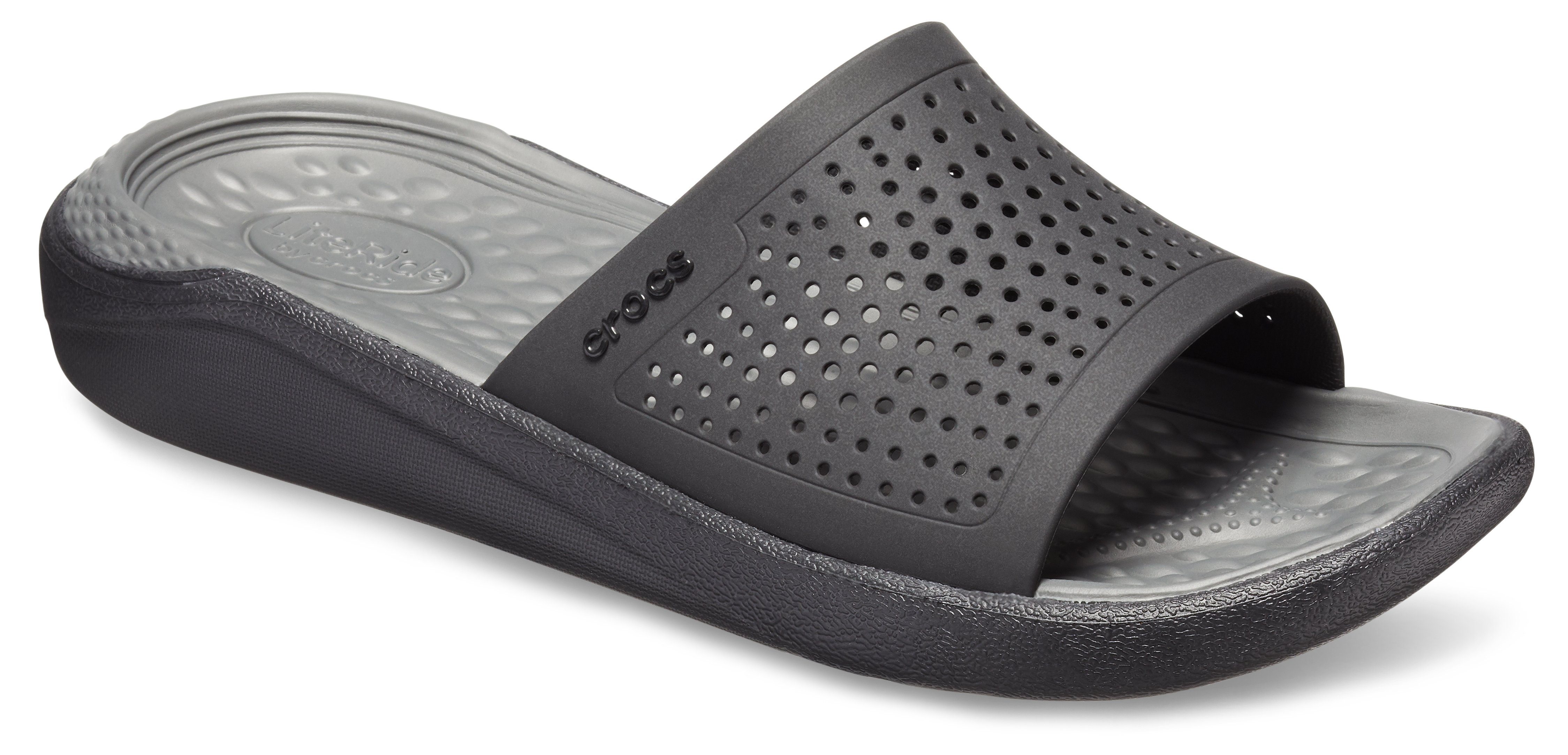 Crocs Lite Ride Slide Badepantolette, Sommerschuh, Poolslides, Schlappen, mit bequemer Innensohle