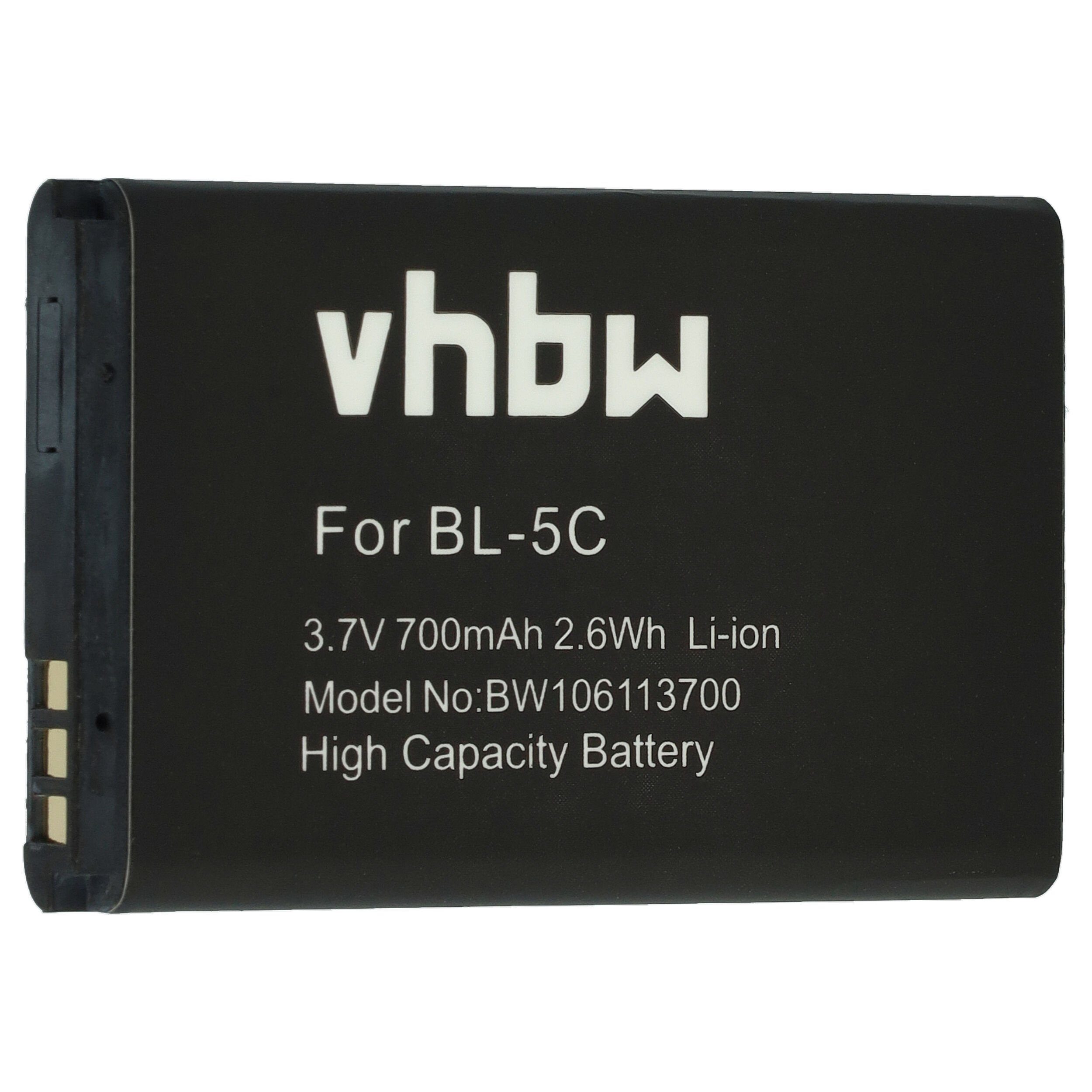 vhbw Ersatz für Tecno 700 Li-Ion Album Smartphone-Akku mAh für V) (3,7 HD61