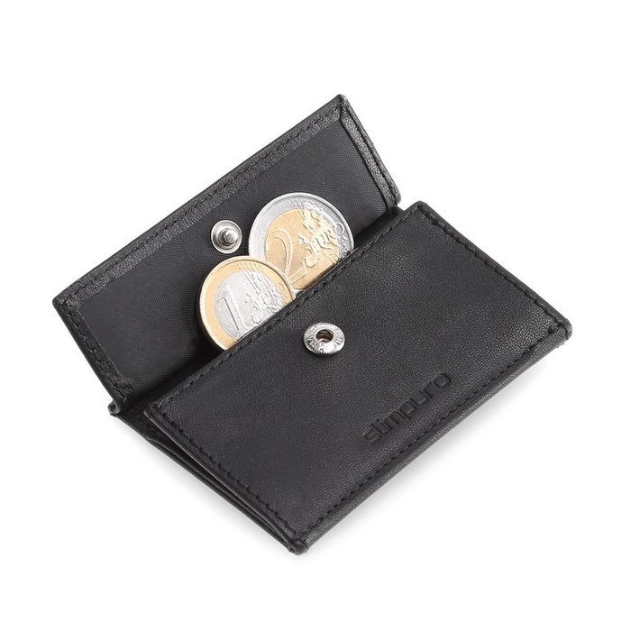 Slimpuro Geldbörse SP-CP-00-BLK-SM (1 x Coin Pocket inkl. RFID-Schutzkarte)