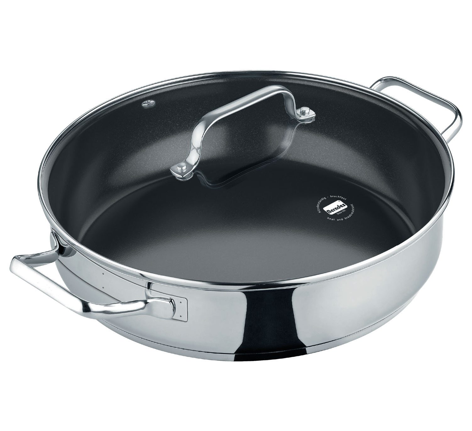 Berndes Servierpfanne 28cm (mit Deckel), hohe Version - b.brilliant, Edelstahl