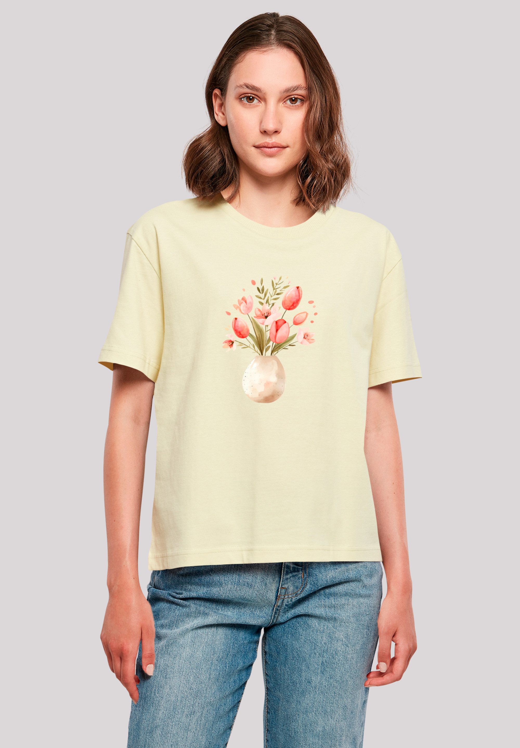 T-Shirt Rosa Frühlingsblumenstrauß in Vase