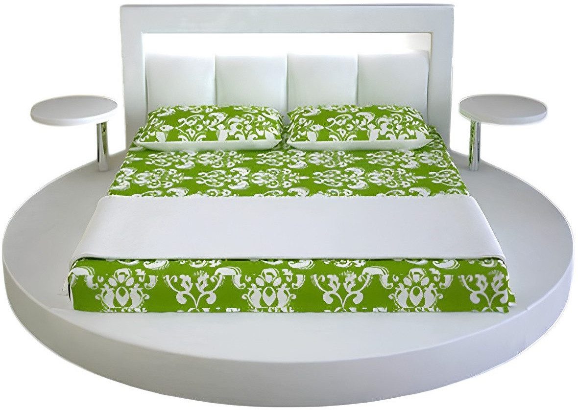 Xlmoebel Rundbett Elegantes Polsterbett mit hochwertigem Design für gemütliche Nächte (1-tlg., Bett), Hergestellt in Europa