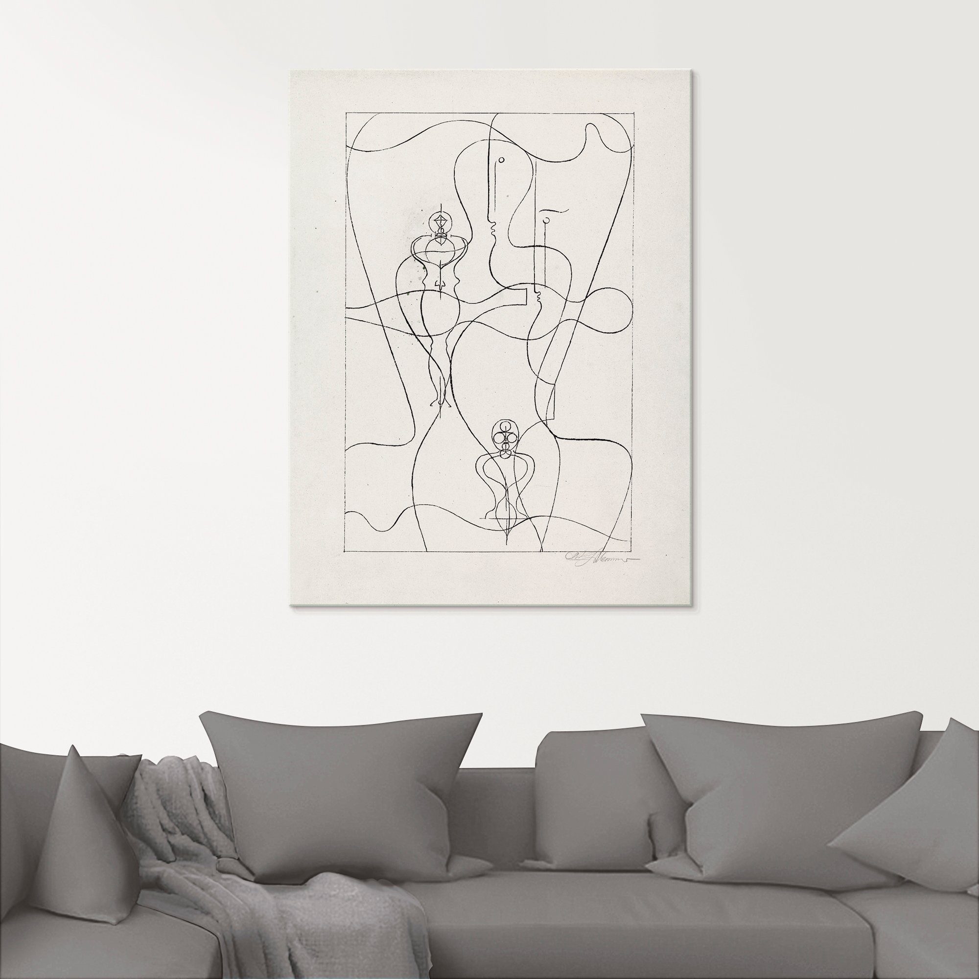 Artland Glasbild »Figurenplan. 1920«, Körper (1 Stück)-kaufen