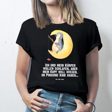 Mr. & Mrs. Panda T-Shirt Pinguin Mond - Schwarz - Geschenk, T-Shirt, Sprüche, Nachthemd, Herrn (1-tlg)