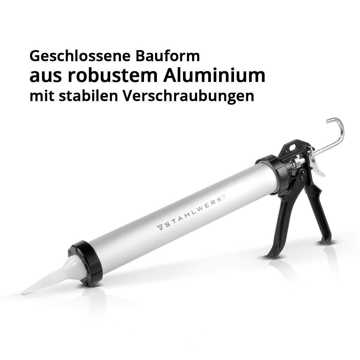 STAHLWERK Kartuschenpistole Silikonpistole SP-600 ST 600 ml  Kartuschenpresse, 600 ml, (Packung, 5-tlg) | Klebepistolen