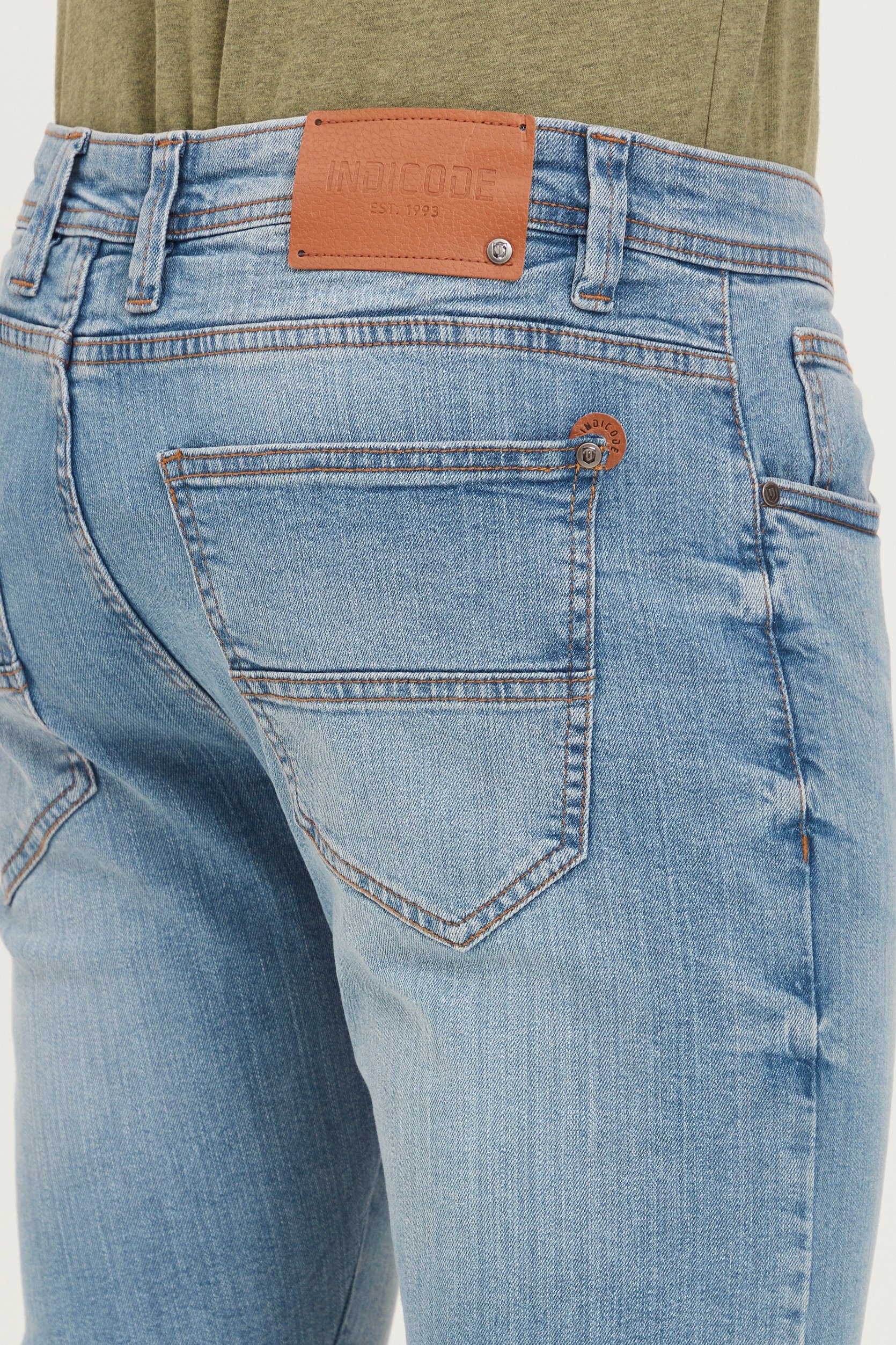 Indicode Jeansshorts IDQuince Blue Wash (1014)