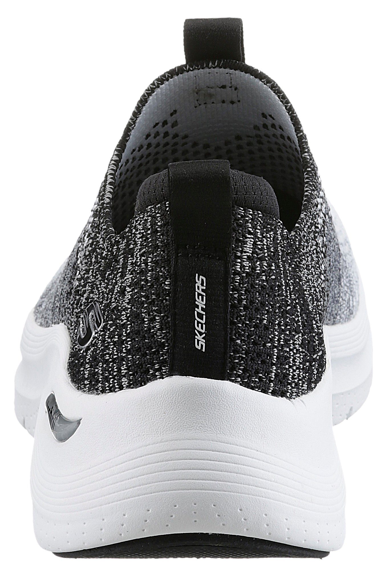Skechers ARCH FIT 2.0 Sneaker mit weiß-schwarz Slip-On Farbverlauf stylischem