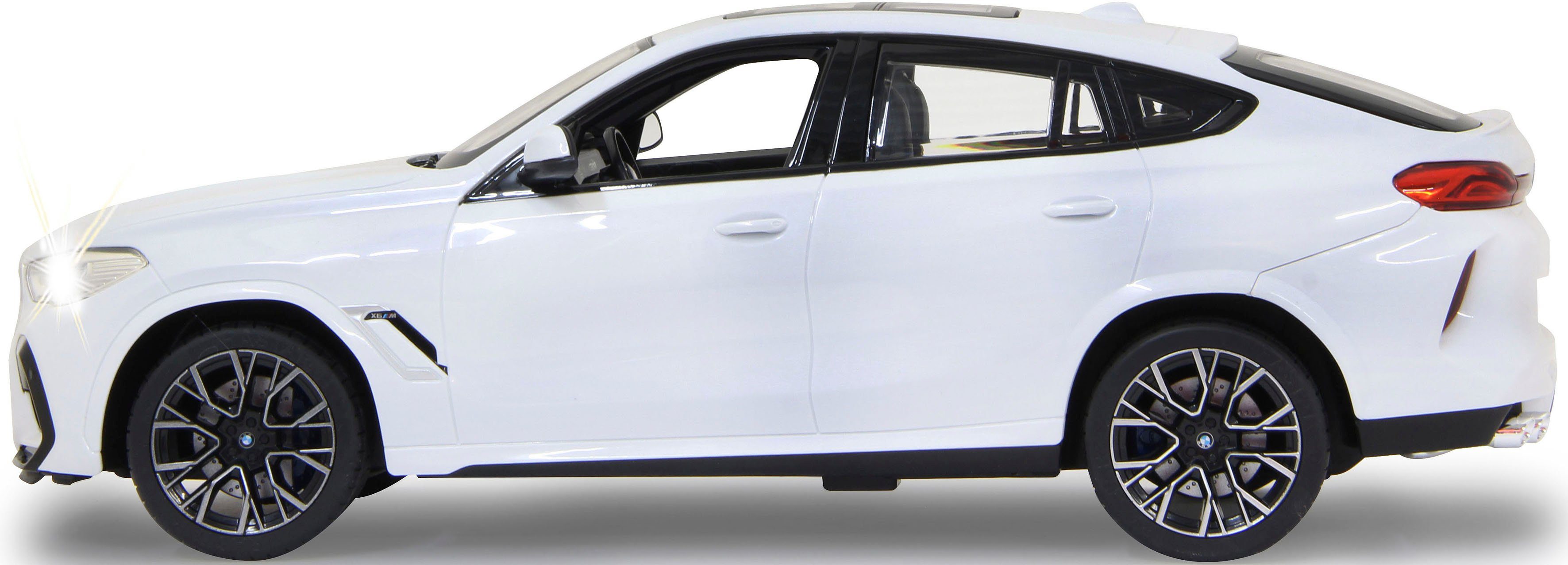 Jamara RC-Auto Deluxe Cars, BMW X6 M 1:14, weiß - 2,4 GHz, mit LED-Lichtern