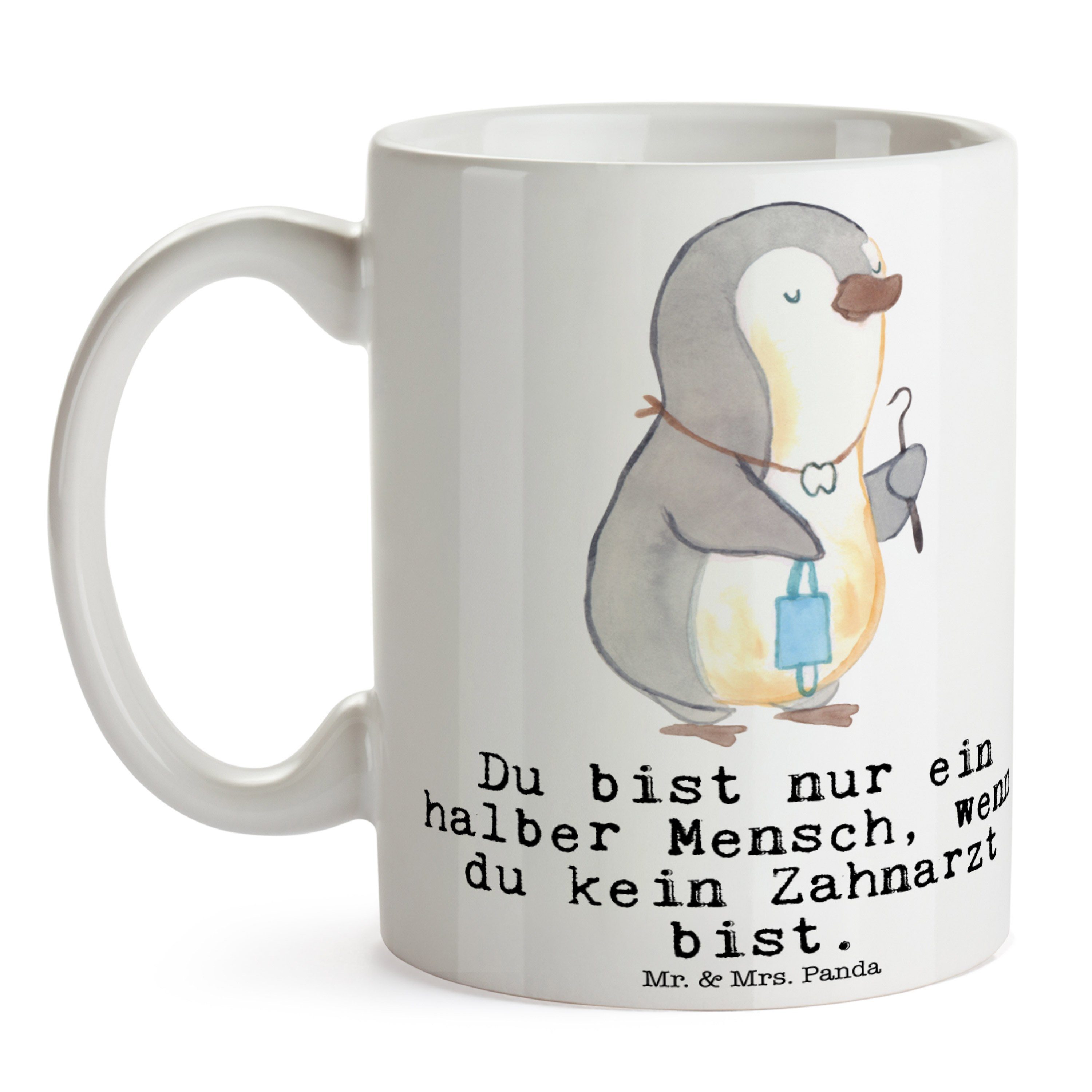Mr. & - Tasse Weiß Kaffeebecher, Mrs. Teebecher, - Zahnarzt Herz mit Panda Geschenk, Firma, Keramik