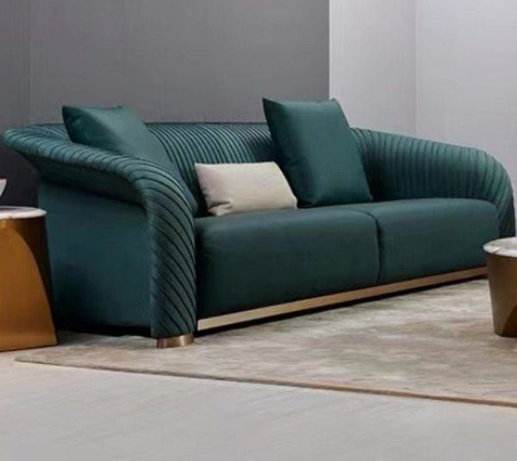 JVmoebel Sofa, Design Polster Luxus Sitz Sofa Couch Textil Sofa 3 Sitzer Kunstleder