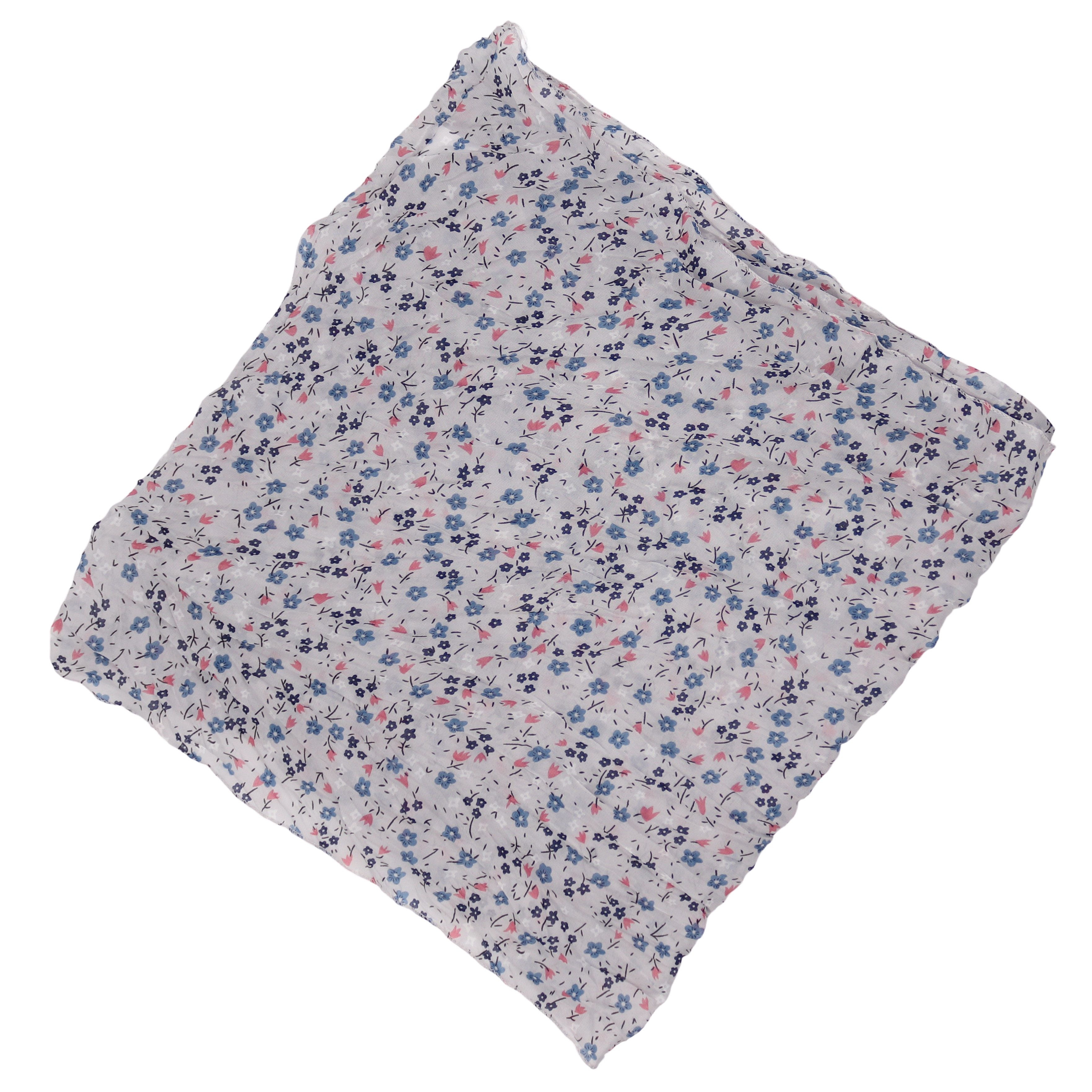 MIRROSI Loop Damen Schal mit Blümchen Muster ca. 45x78cm, Schlauchschal, (Zweimal um den Hals wickelbar), Damen Halstuch Stola ideal für Frühling,Sommer, Herbst