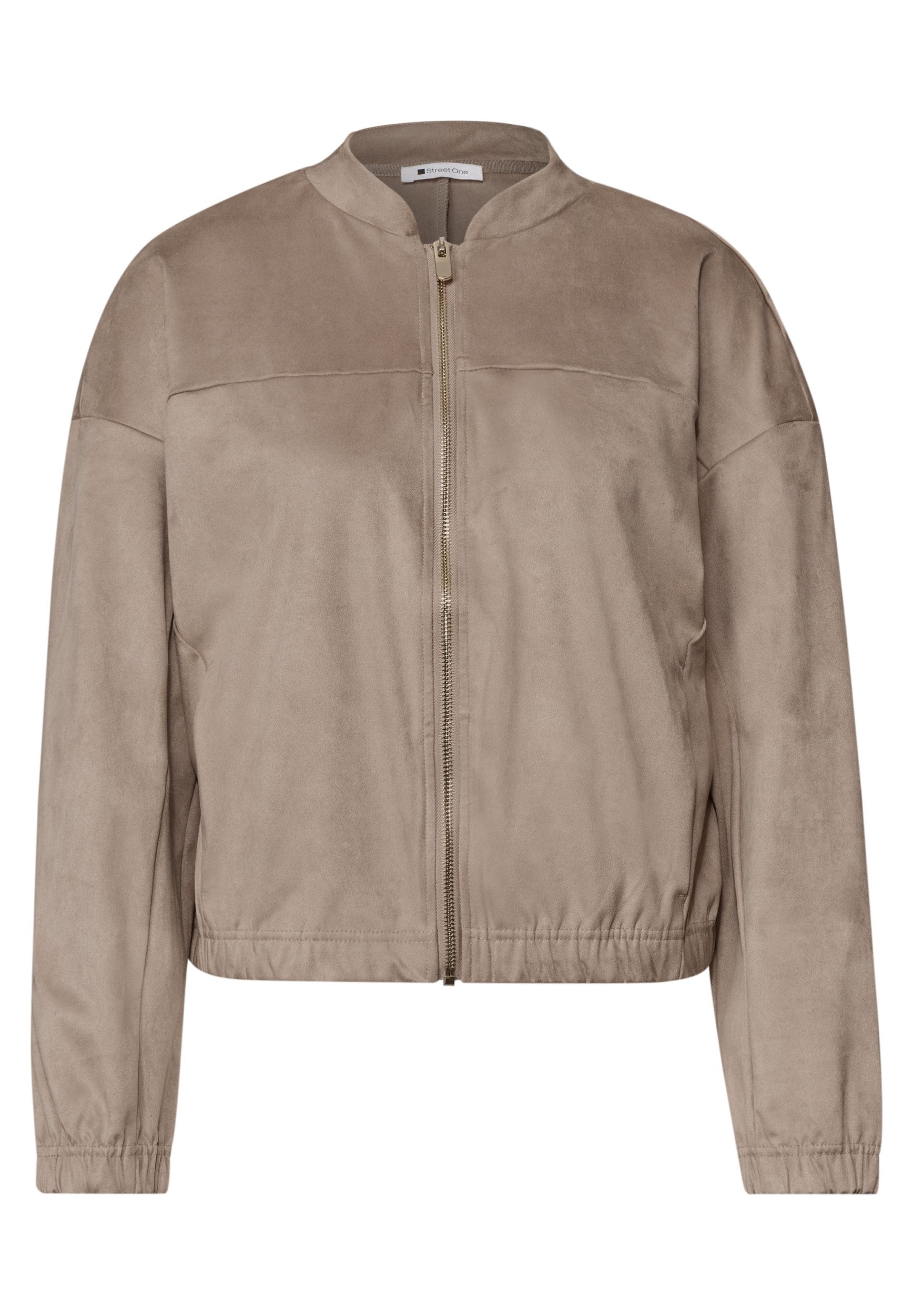 STREET ONE Blouson LTD QR velour jacket w.gathere