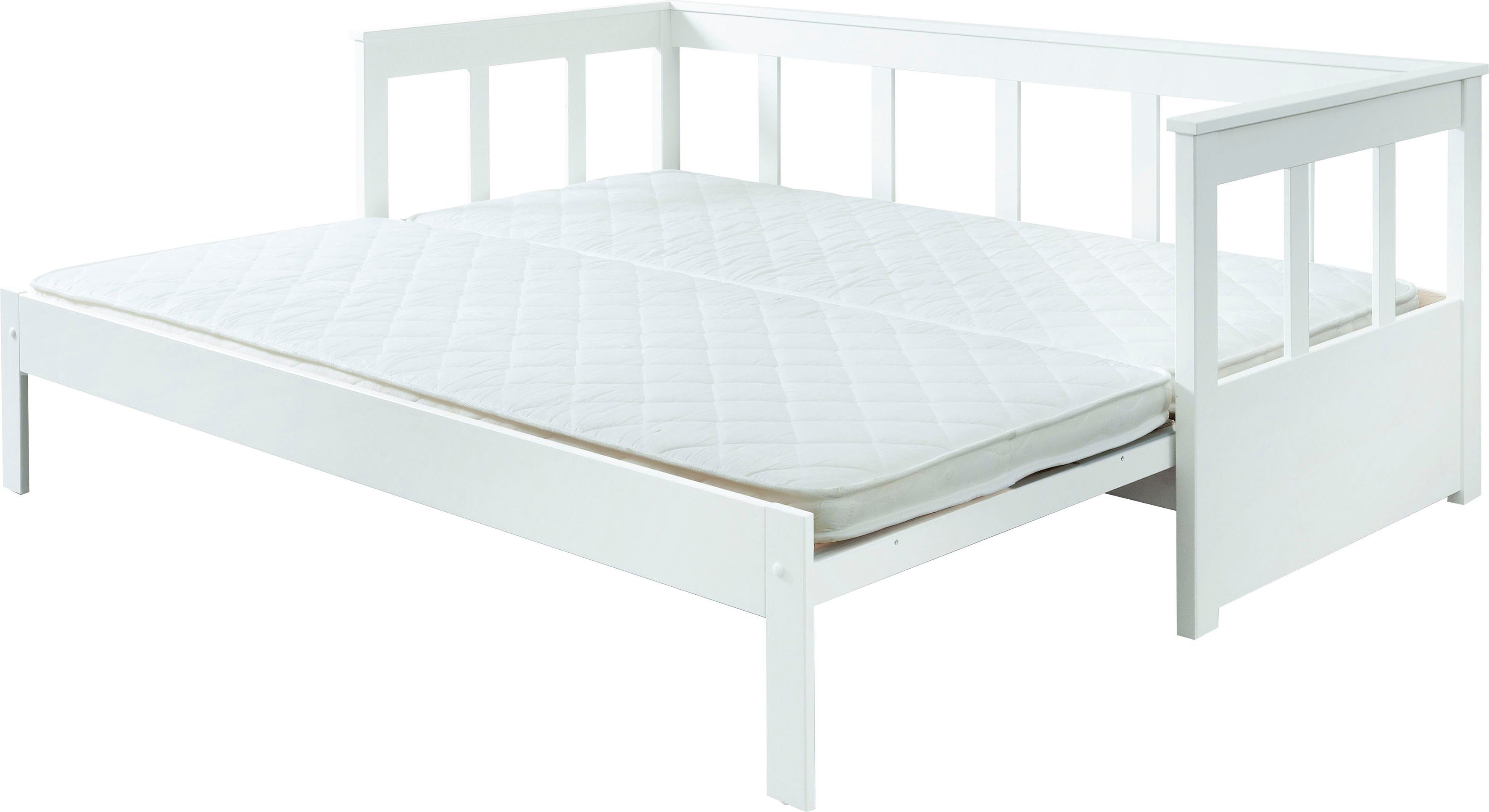 Vipack Bett zum mit cm ausziehen Pino, Sprossen, LF Vipack auf 180x200 90x200 Kojenbett cm