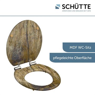 Schütte WC-Sitz Solid Wood, mit Absenkautomatik und Holzkern, MDF