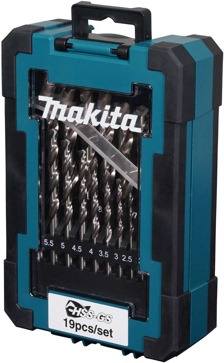 Makita Aufbewahrungsbox Metallbohrerset HSS-GS 19-teil - D-78352 (19 St), 19 Fach, Metallbohrerset