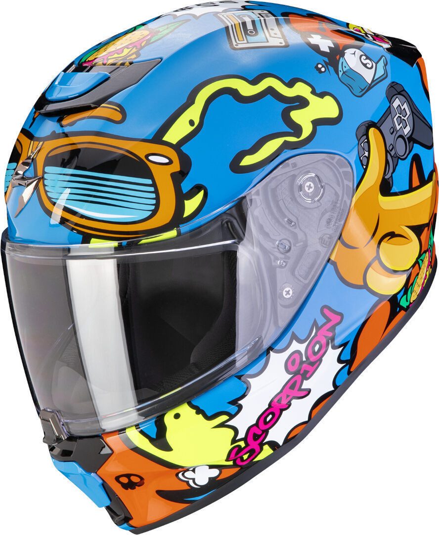 Scorpion Exo Motorradhelm Exo-JNR Air Fun Kinder Helm, Pinlock, Ratschenverschluss, ECE 22.06