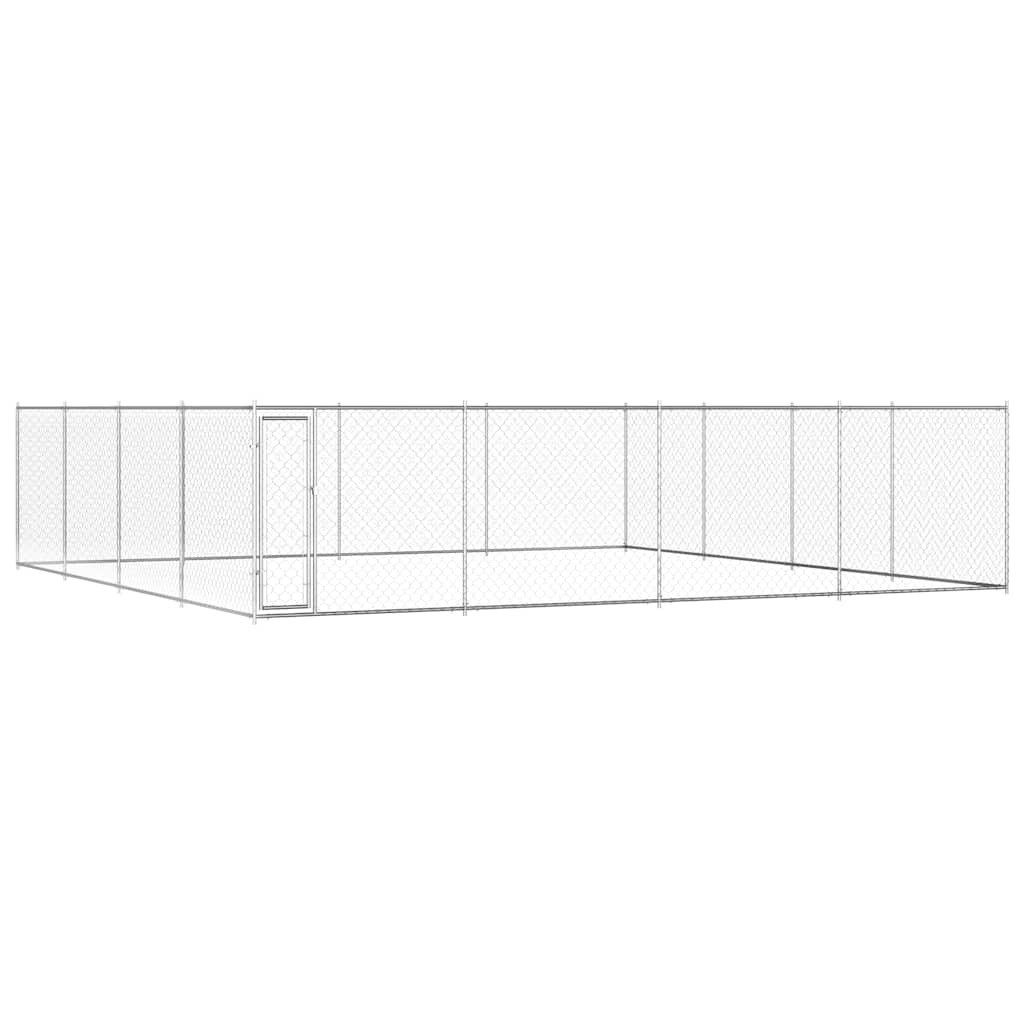 vidaXL Hundezwinger vidaXL Outdoor-Hundezwinger Verzinkter Stahl 760x760x185 cm