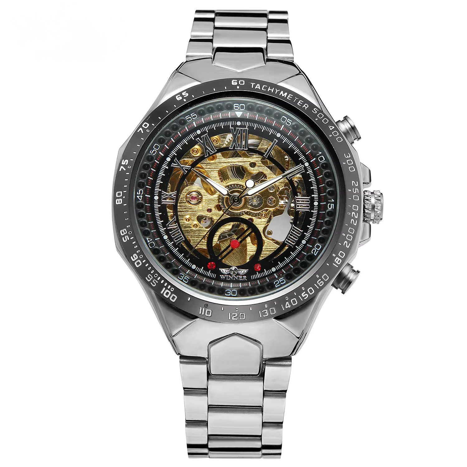 Rötting Design Automatikuhr Herrenuhr Armbanduhr Edelstahl schwarz goldfarb günstig online kaufen